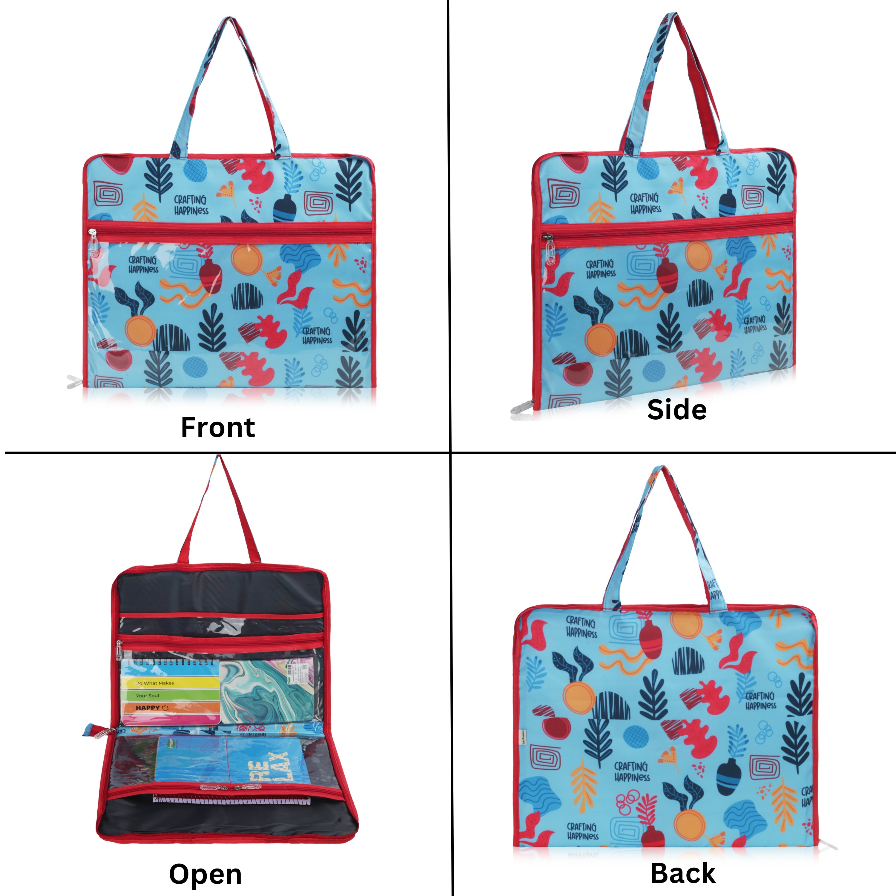 Echo Boomers Multipurpose Folder Bag | Stationery Organizer & Document File Bag with Multiple Compartments