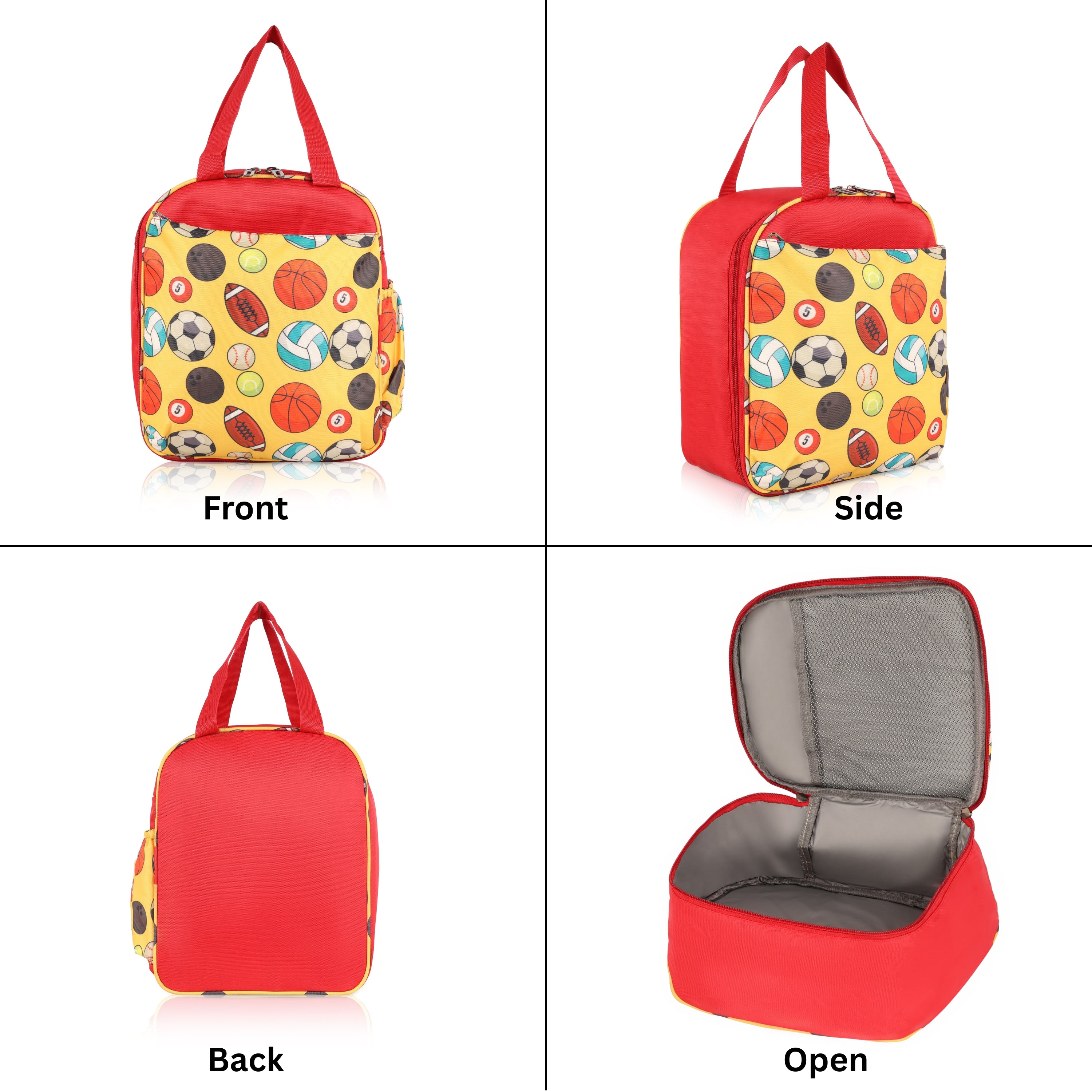 Echo Boomers Premium Football Pint Lunch Bag – Stylish, Lightweight, Attractive, & Durable Meal Companion and versatile bag(Red).