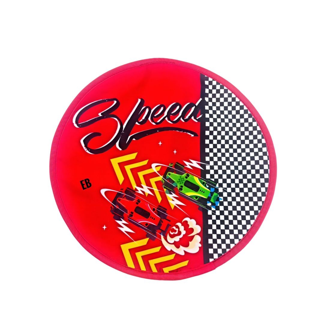 Echo Boomers Multi design & Theme Round Folding Dining Mat for Kids | 10 x 10 Inch Cutlery Holder | Portable Kids Lunch Mat with Spoon & Fork Pockets