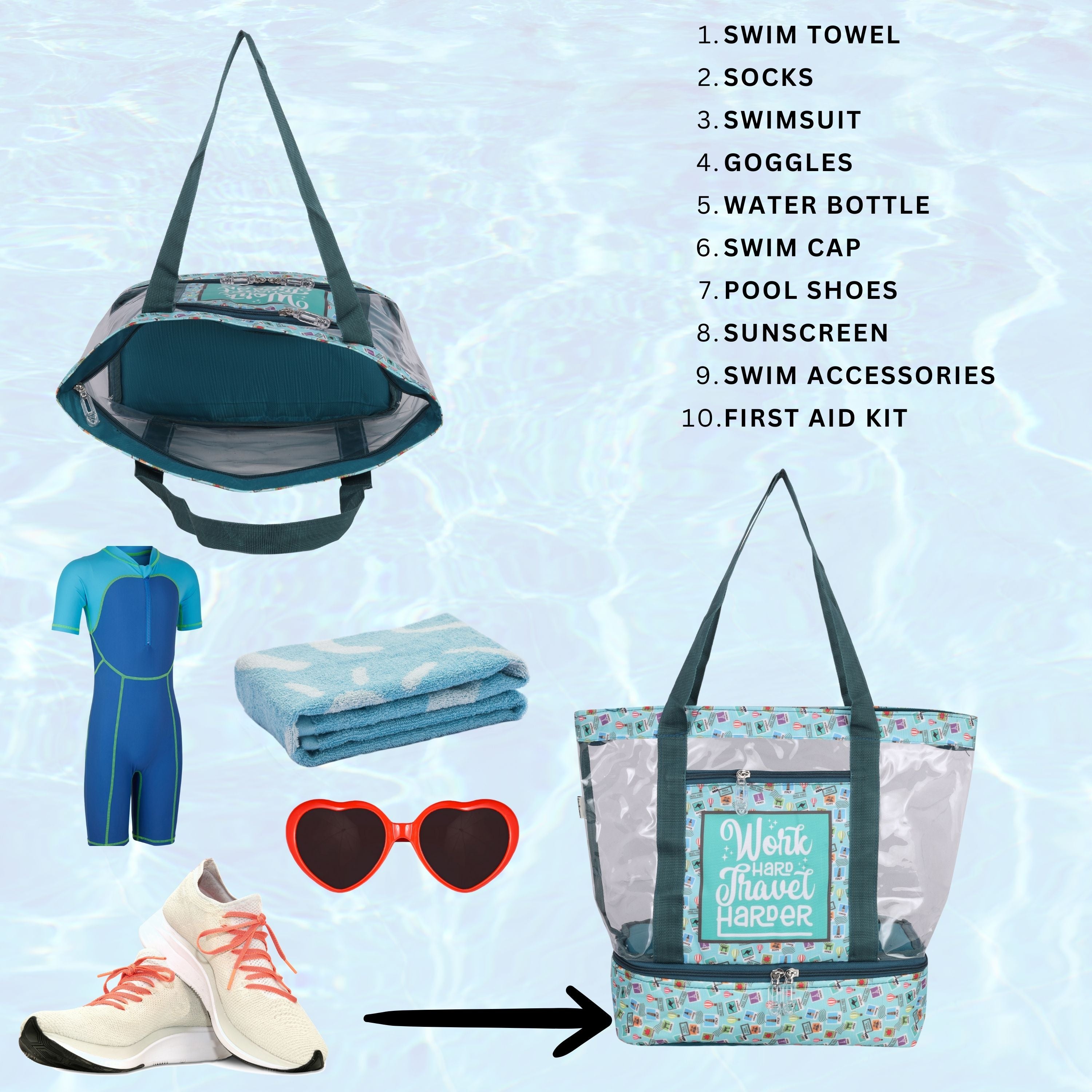 Echo Boomers Black Transparent Shoulder Bag