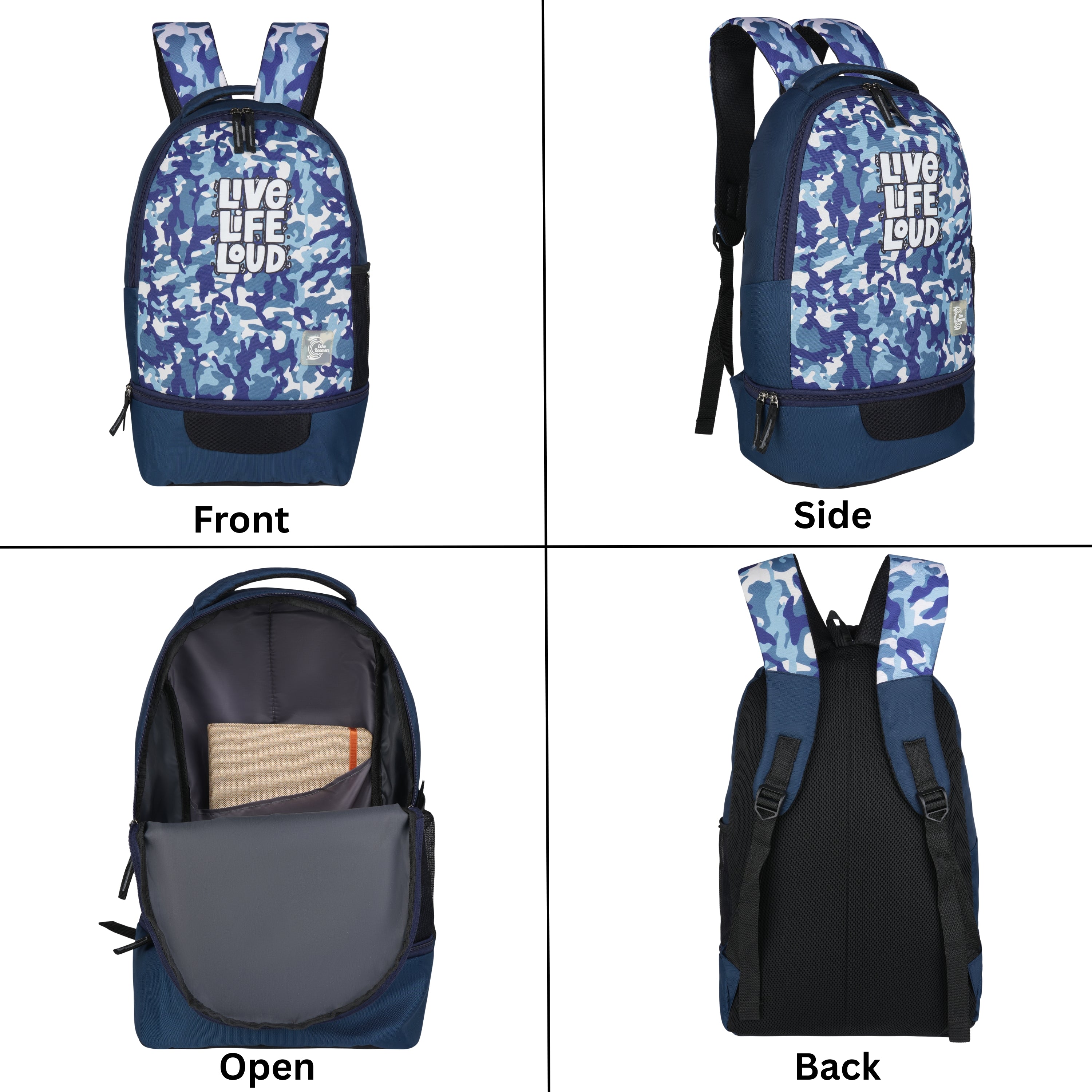 Echo Boomers Manchester United Sports Backpack with Separate Football Compartment | Student Sports Backpack with Adjustable Straps, Sturdy Handle & High Quality Zippers