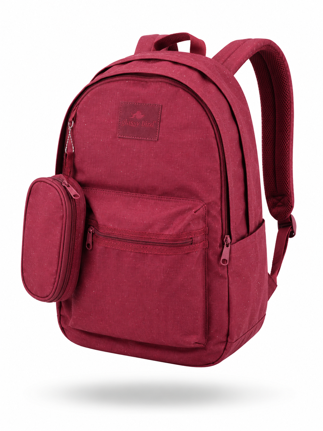Echo Boomers Glossy Bird Everyday Backpack with Pencil Pouch| Water-Resistant Backpack for School, College, Office & Travel | Lightweight with Multiple Compartments