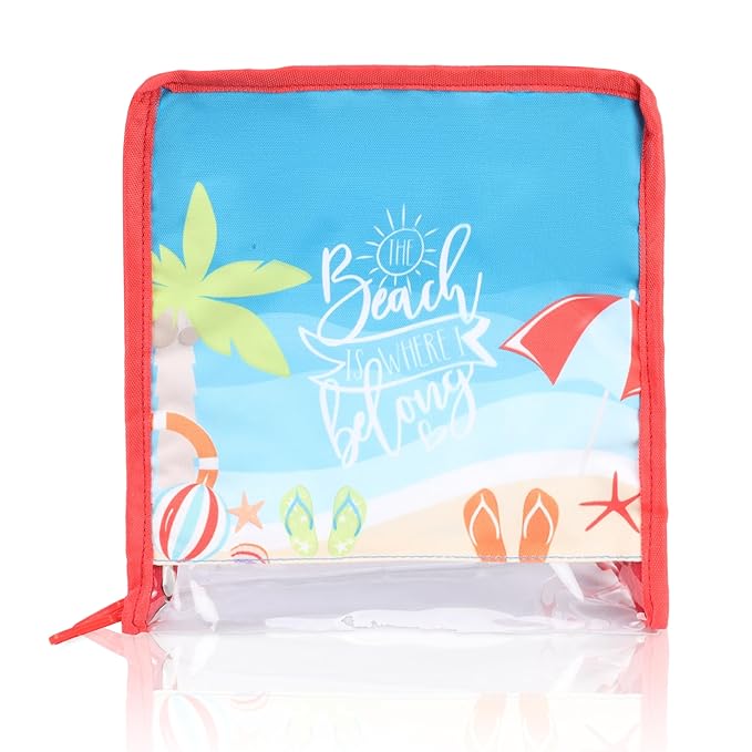 Echo Boomers Beach 4-Piece Organizer Set - Blue, Packing Cubes with Unique Print.