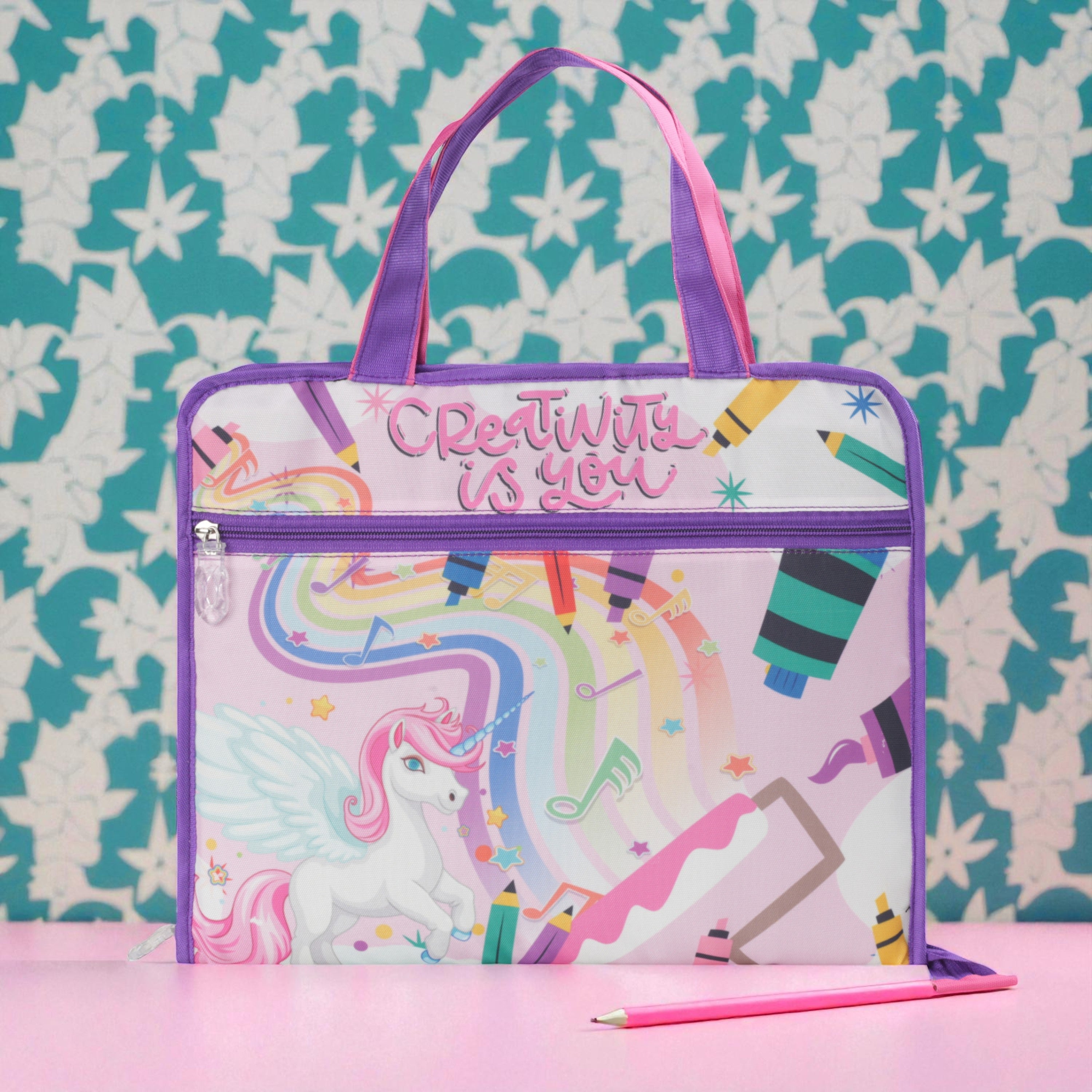 Echo Boomers A4 Kids Drawing Bag | Art & Stationery Organizer with Zipper Pocket