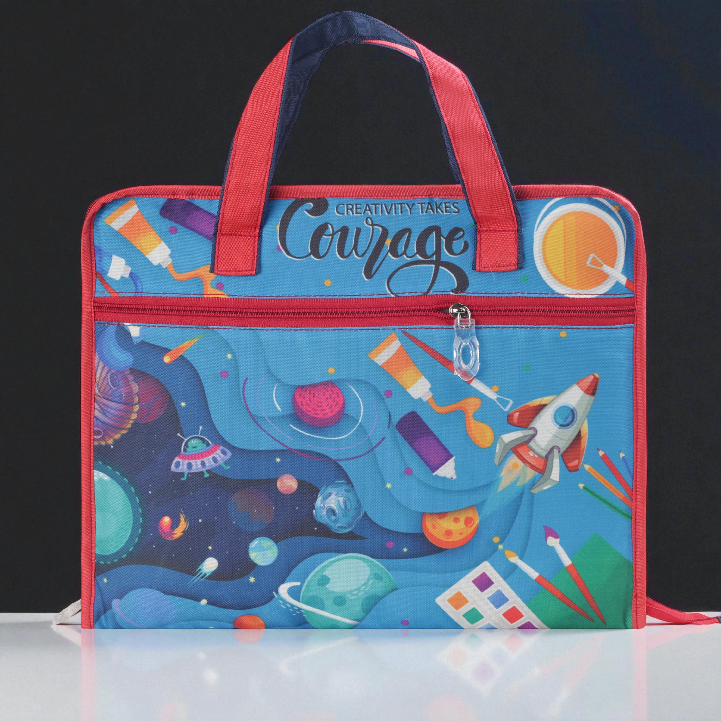 Echo Boomers A4 Kids Drawing Bag | Art & Stationery Organizer with Zipper Pocket