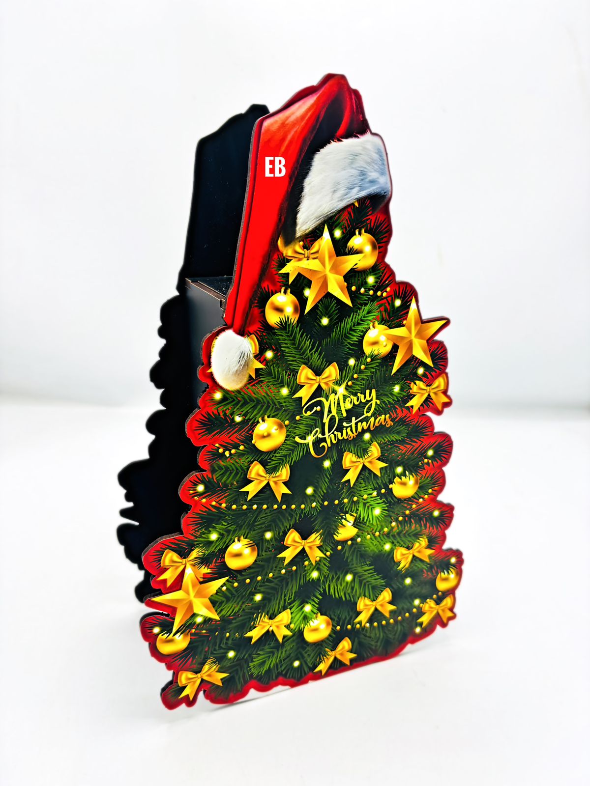 Echo Boomers MDF 3D Santa Money Bank – Kids & Student Coin Savings Box | Christmas Gift