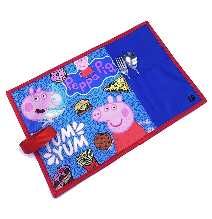 Echo Boomers Peppa Pig Printed Stain-Resistant Placemats Waterproof Tablemats for Kids & Teenagers - Pack of 1