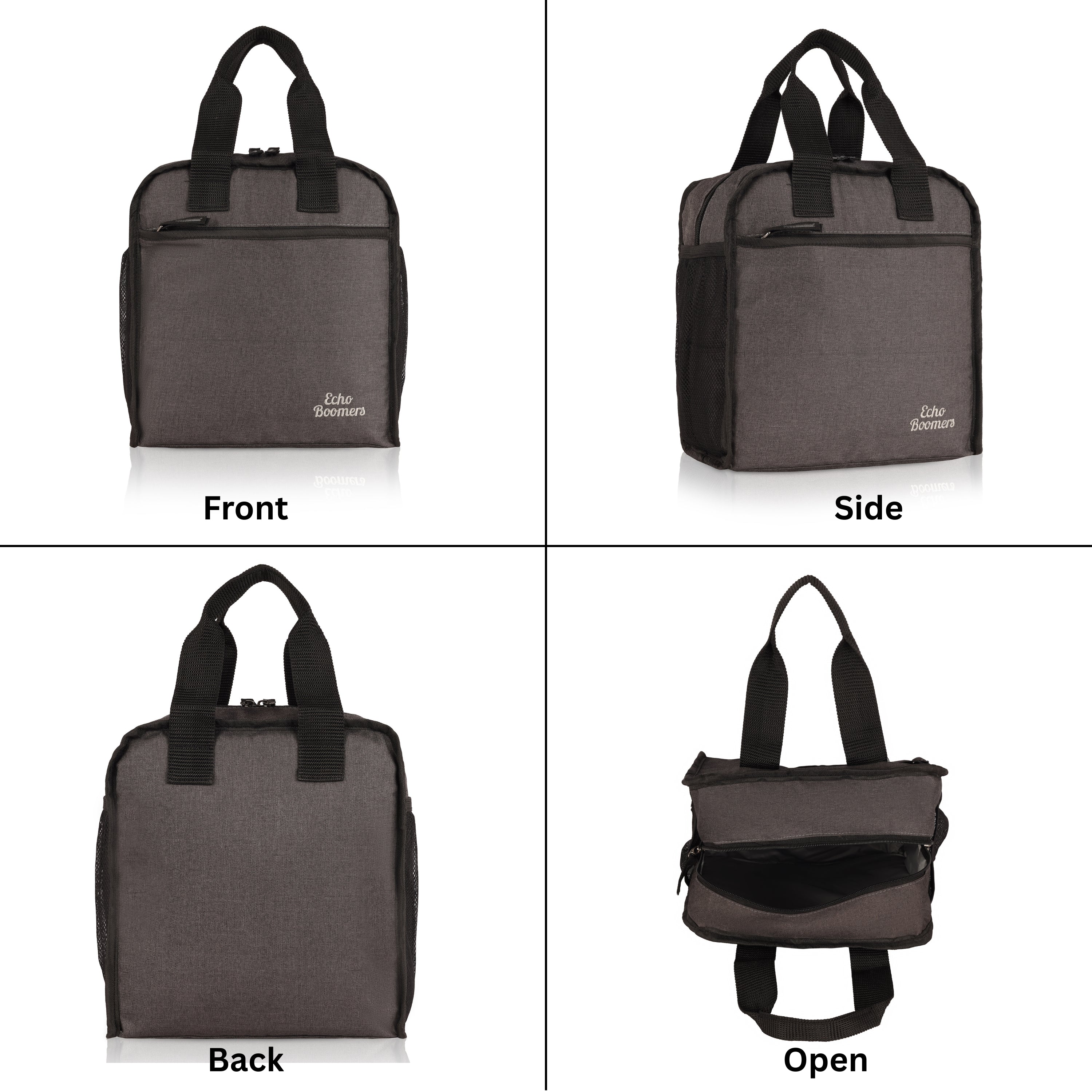 Echo Boomers Premium Lunch Bag – Stylish, Lightweight, Attractive, & Durable Meal Companion and versatile bag(Black).