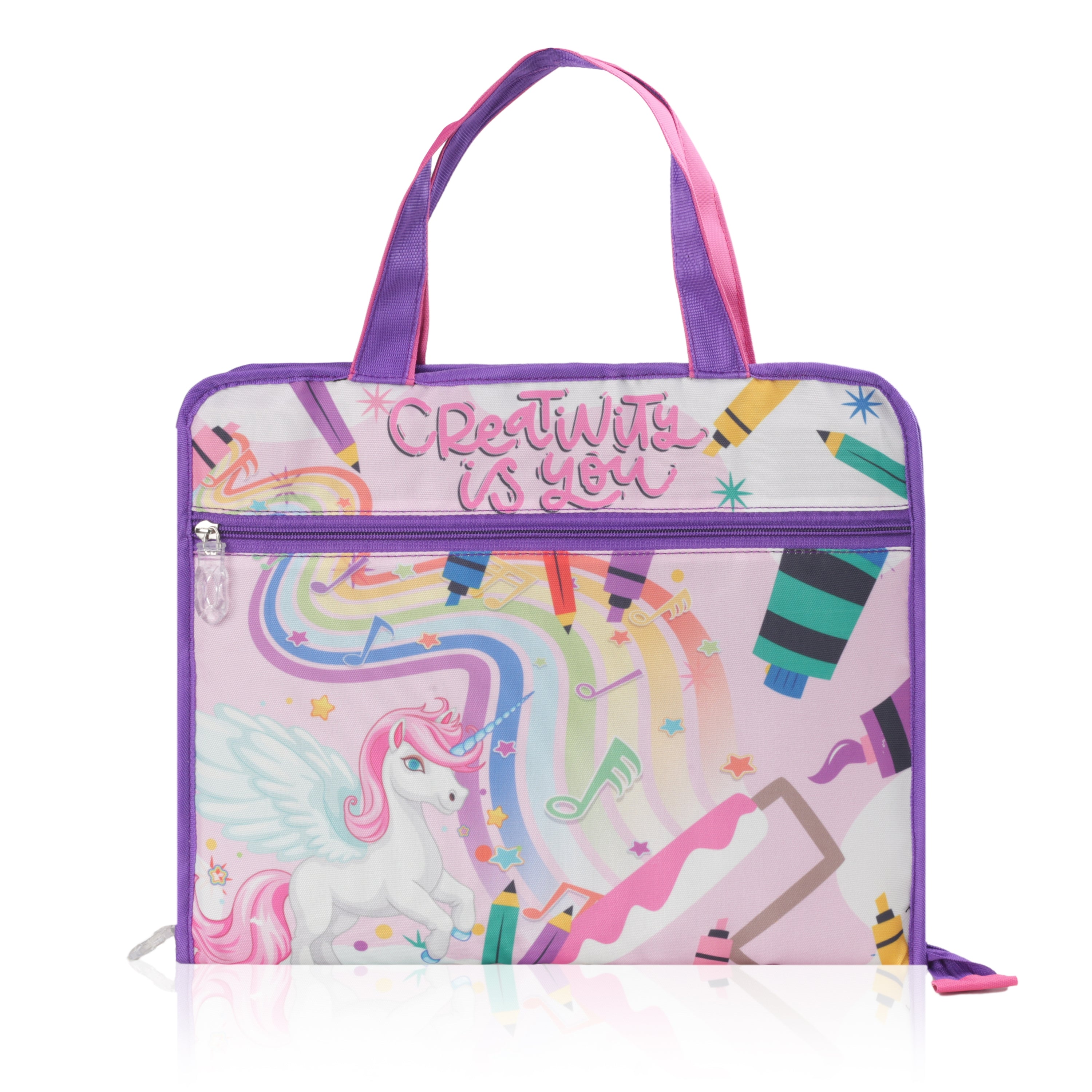 Echo Boomers A4 Kids Drawing Bag | Art & Stationery Organizer with Zipper Pocket