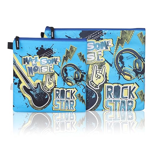 Echo Boomers Music Theme Printed Twin Folder Set | Padded & Waterproof