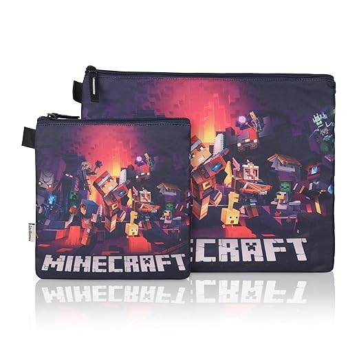 New Twin Minecarft Game Combo Folder Set Jr. | A4 & Mini Water-Resistant Folders