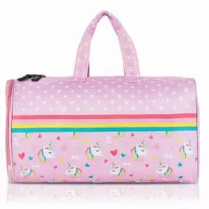 Echo Boomers Square Unicorn Print Duffle Bag – Stylish Travel & Gym Bag with Shoe Compartment