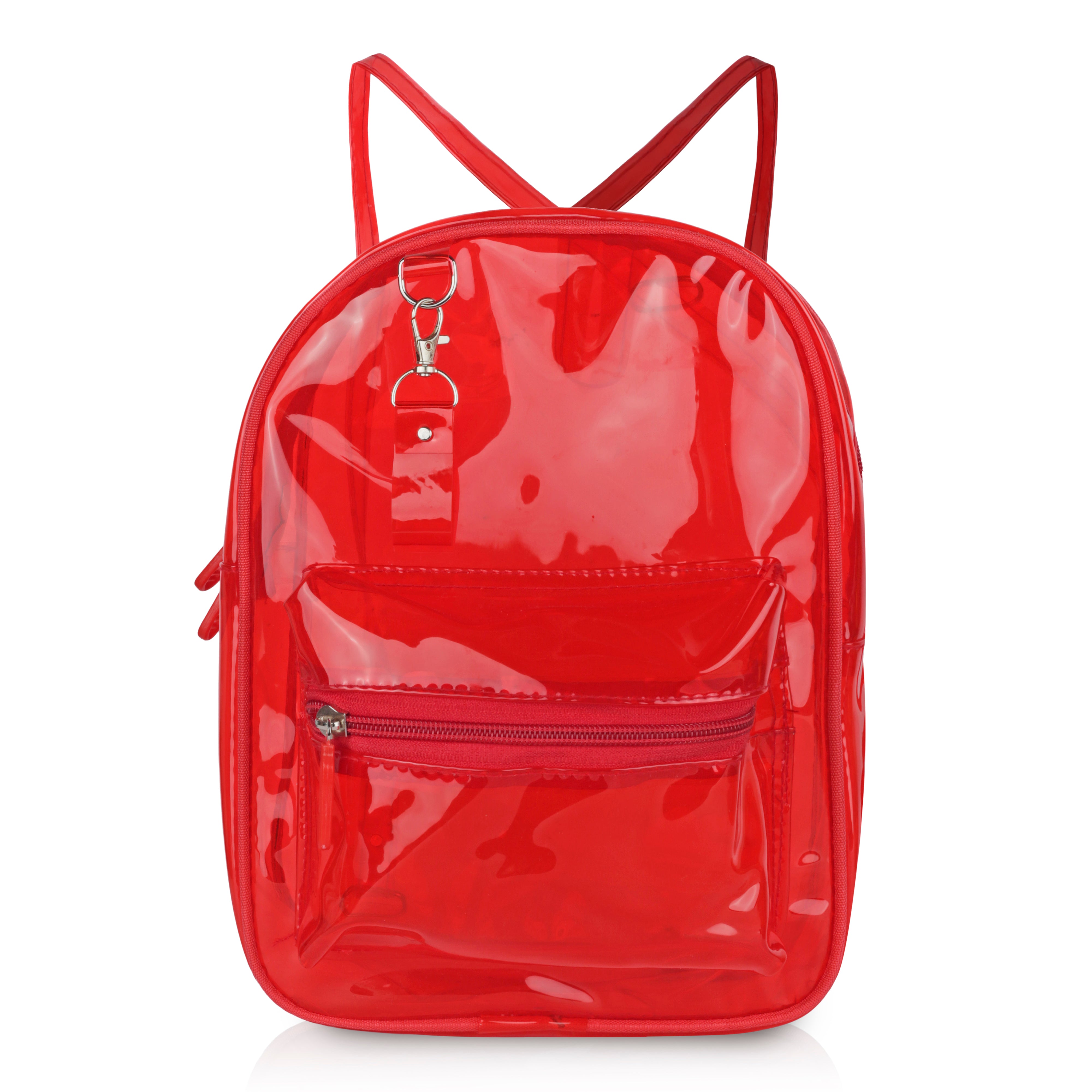 Echo Boomers Stylish Transparent Jelly Backpack | Trendy Neon  Clear Bag | 50 GSM Waterproof PVC School, College & Travel Backpack with Front Zipper Pocket