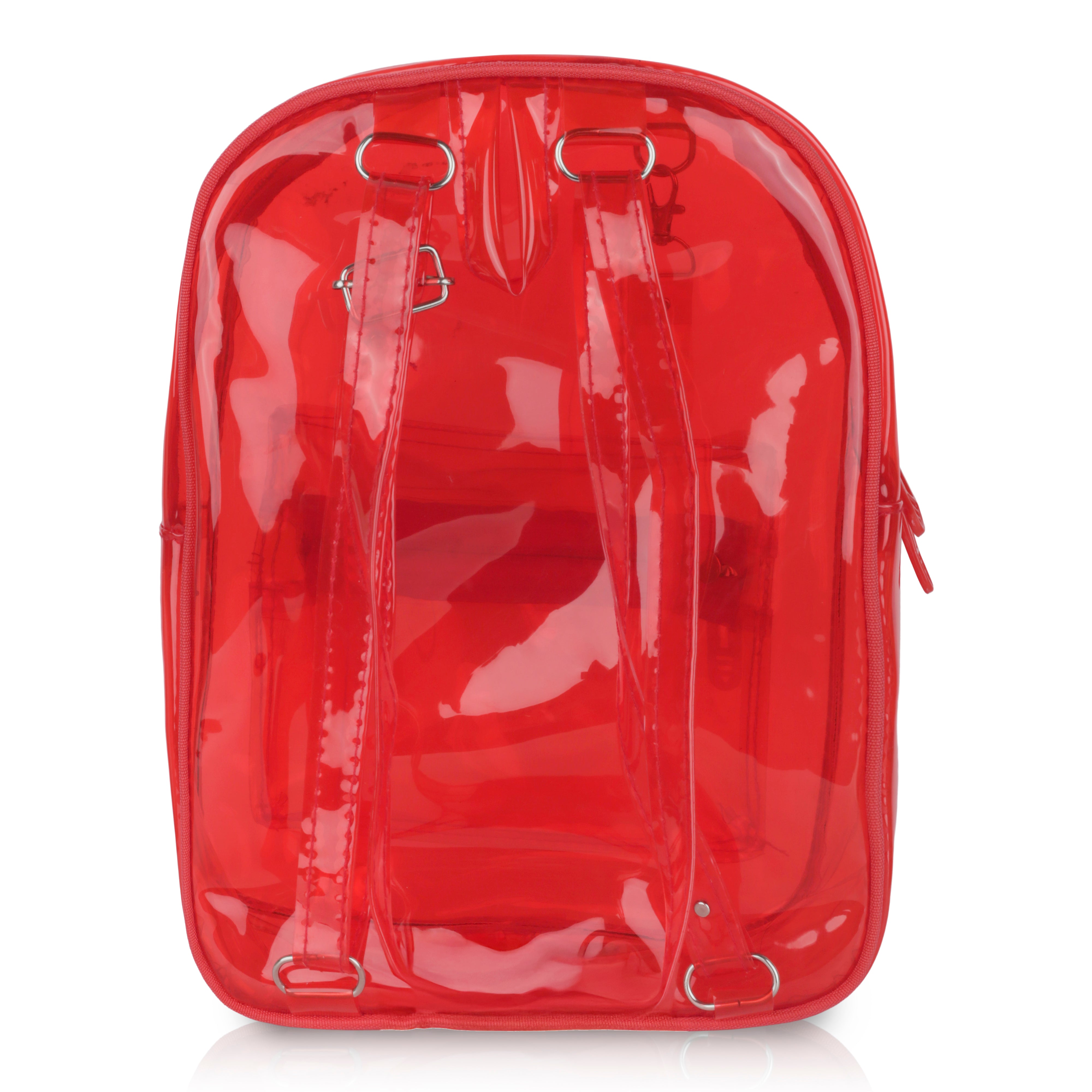 Echo Boomers Stylish Transparent Jelly Backpack | Trendy Neon  Clear Bag | 50 GSM Waterproof PVC School, College & Travel Backpack with Front Zipper Pocket