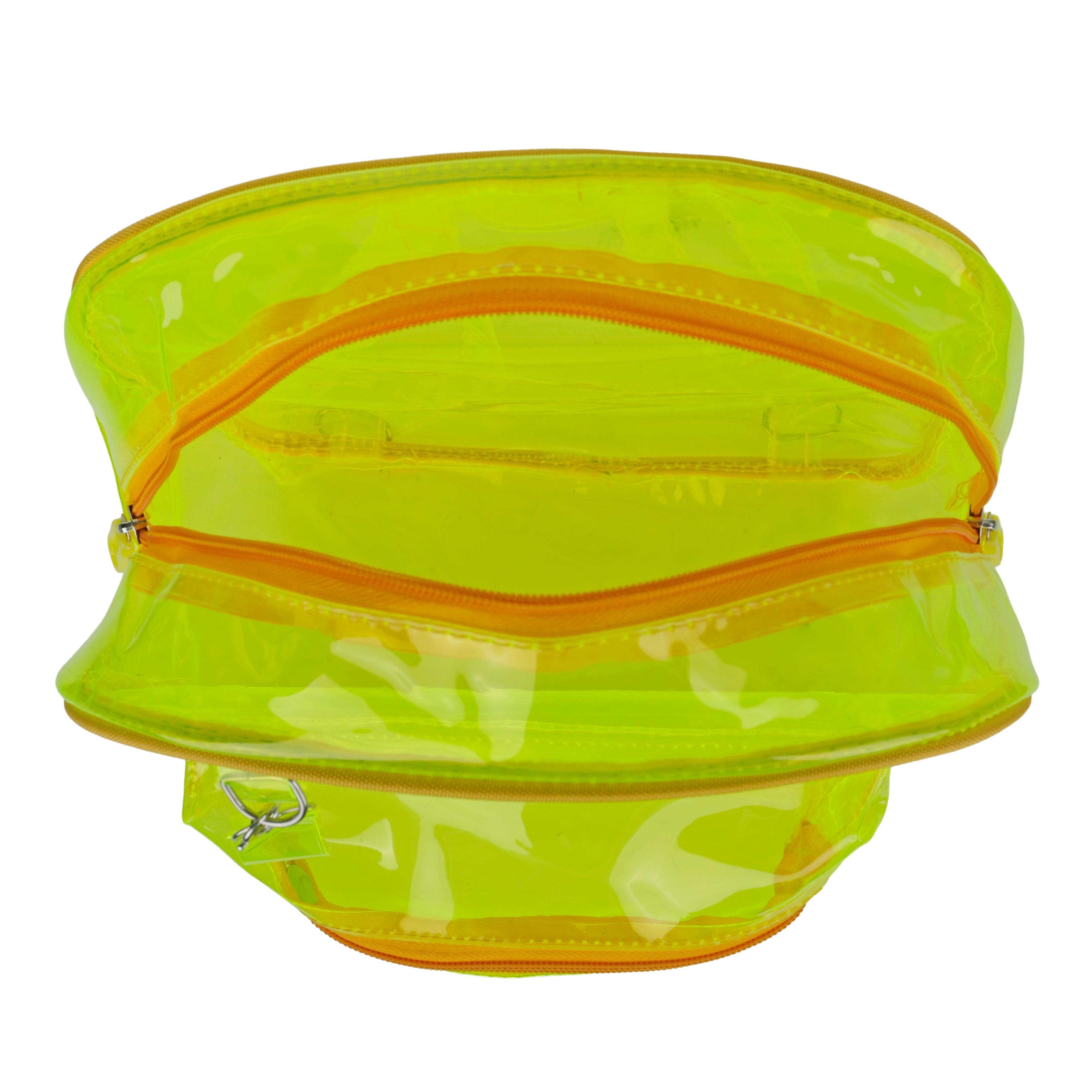 Echo Boomers Stylish Transparent Jelly Backpack | Trendy Neon Yellow Clear Bag | 50 GSM Waterproof PVC School, College & Travel Backpack with Front Zipper Pocket