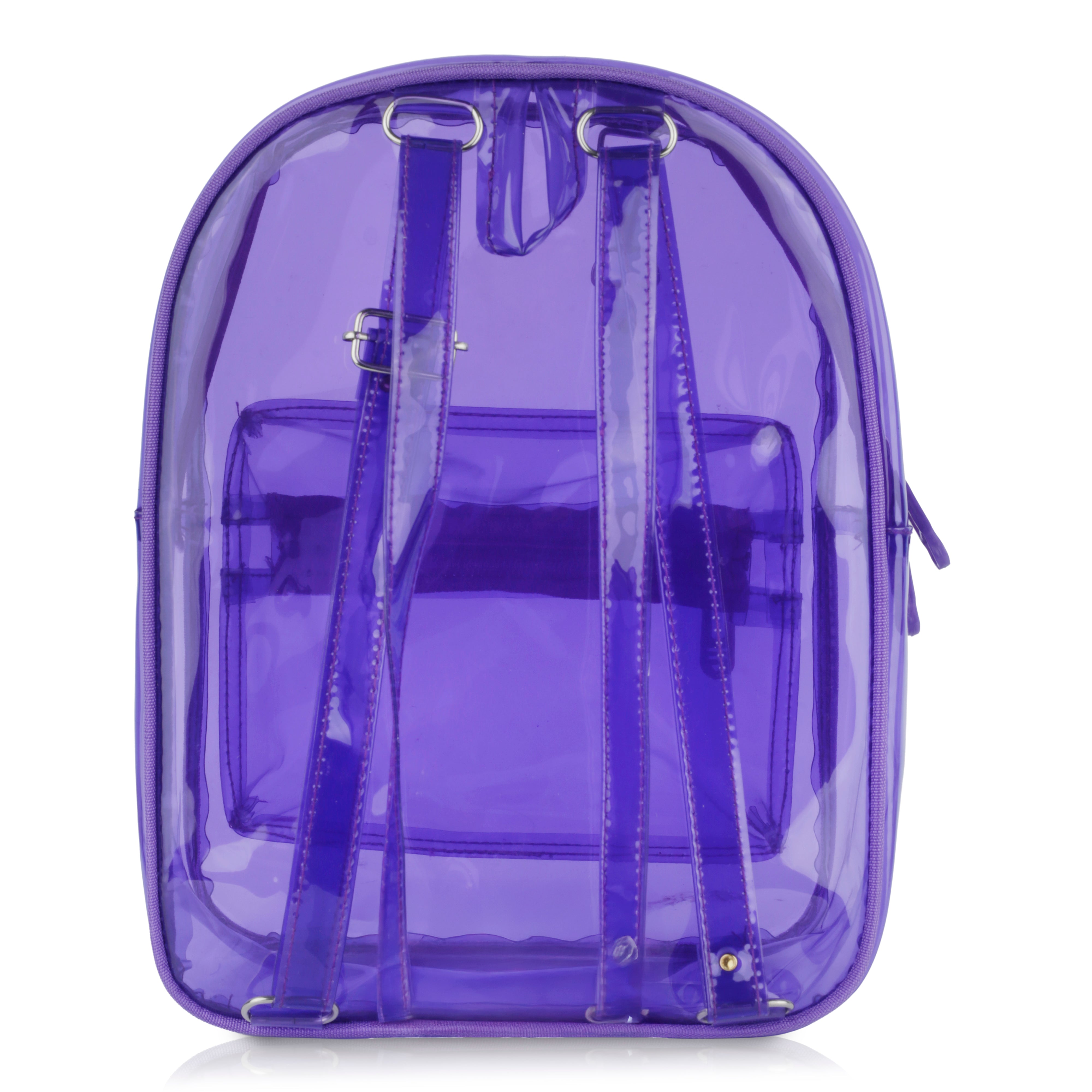 Echo Boomers Stylish Transparent Jelly Backpack | Trendy Neon  Clear Bag | 50 GSM Waterproof PVC School, College & Travel Backpack with Front Zipper Pocket