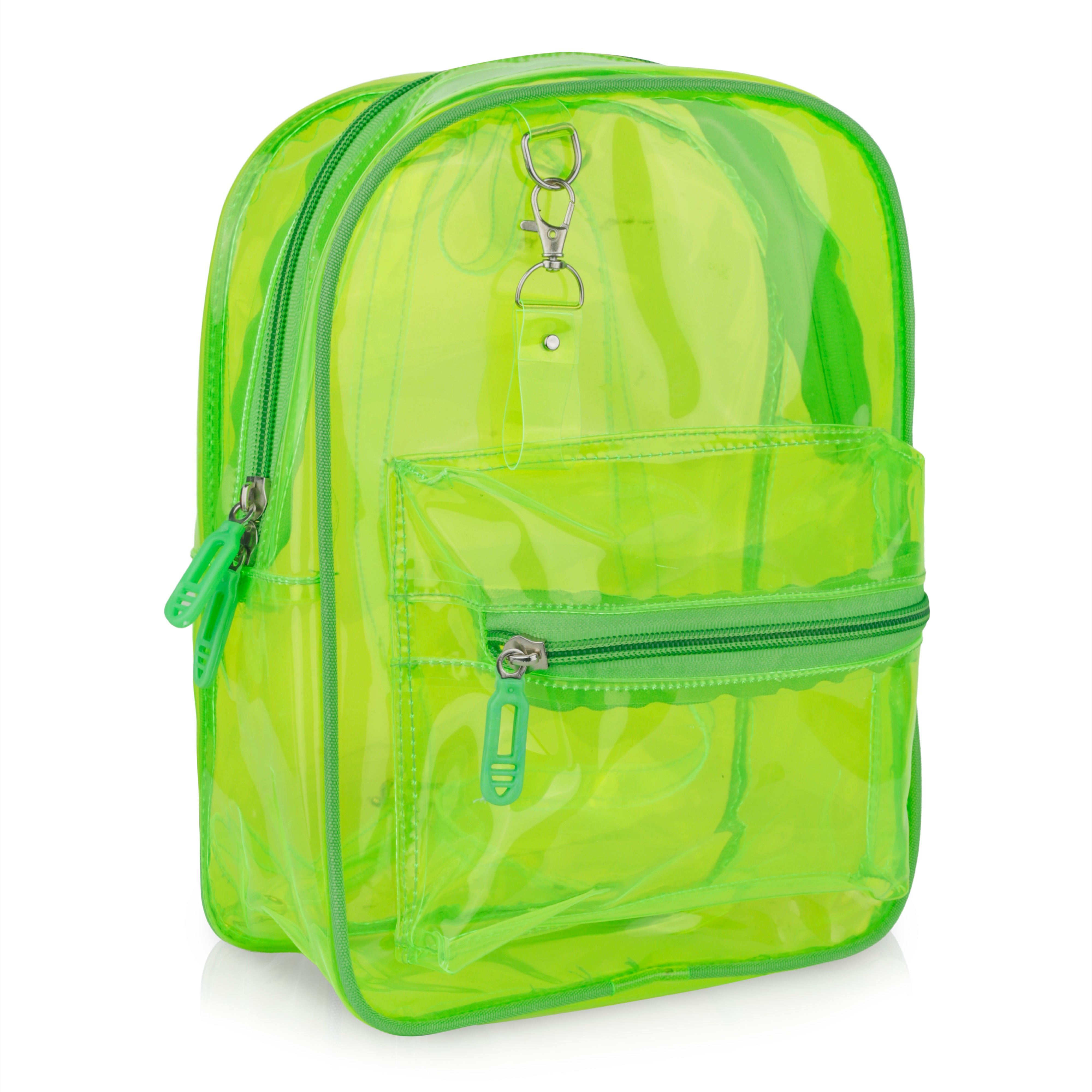 Echo Boomers Stylish Transparent Jelly Backpack | Trendy Neon  Clear Bag | 50 GSM Waterproof PVC School, College & Travel Backpack with Front Zipper Pocket