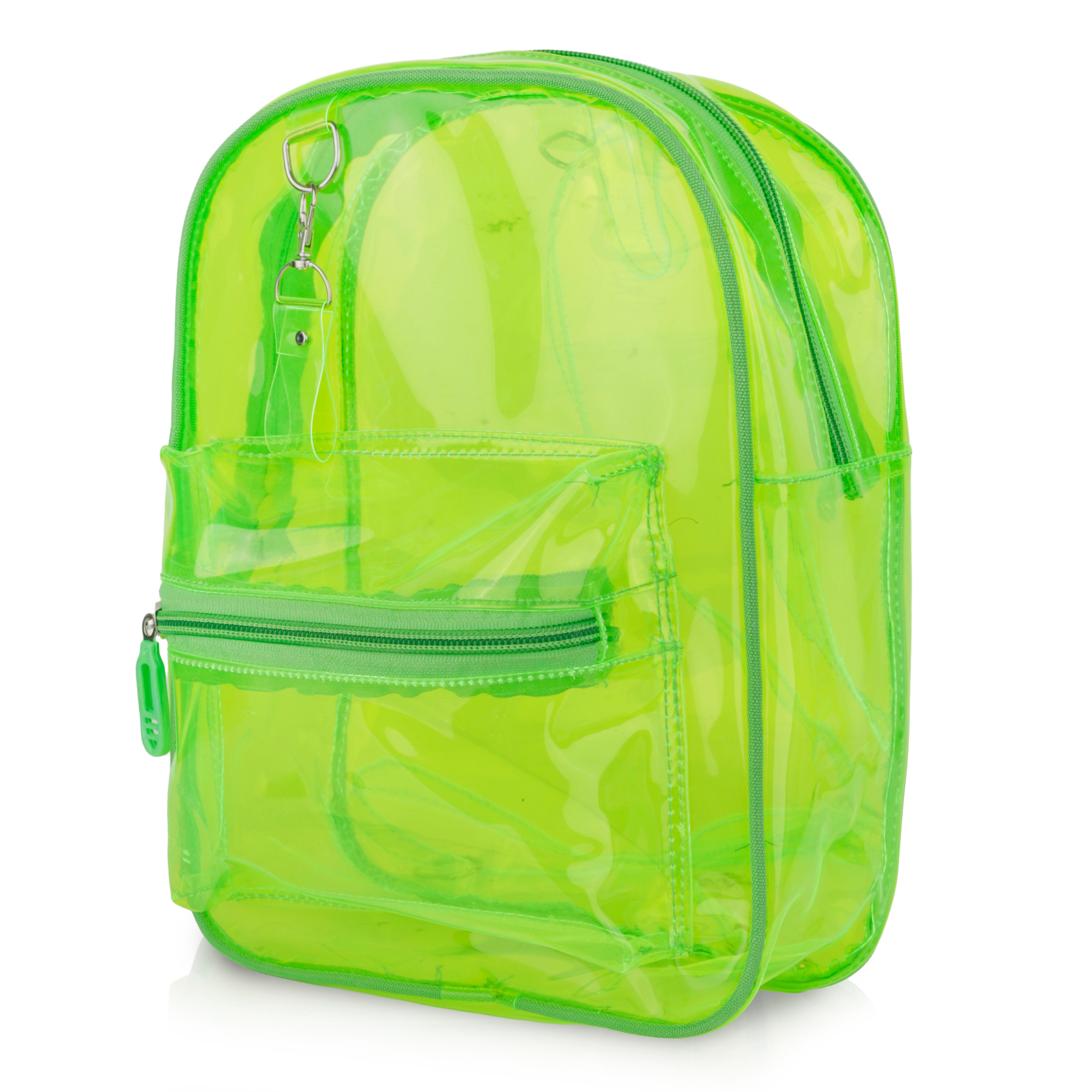 Echo Boomers Stylish Transparent Jelly Backpack | Trendy Neon  Clear Bag | 50 GSM Waterproof PVC School, College & Travel Backpack with Front Zipper Pocket