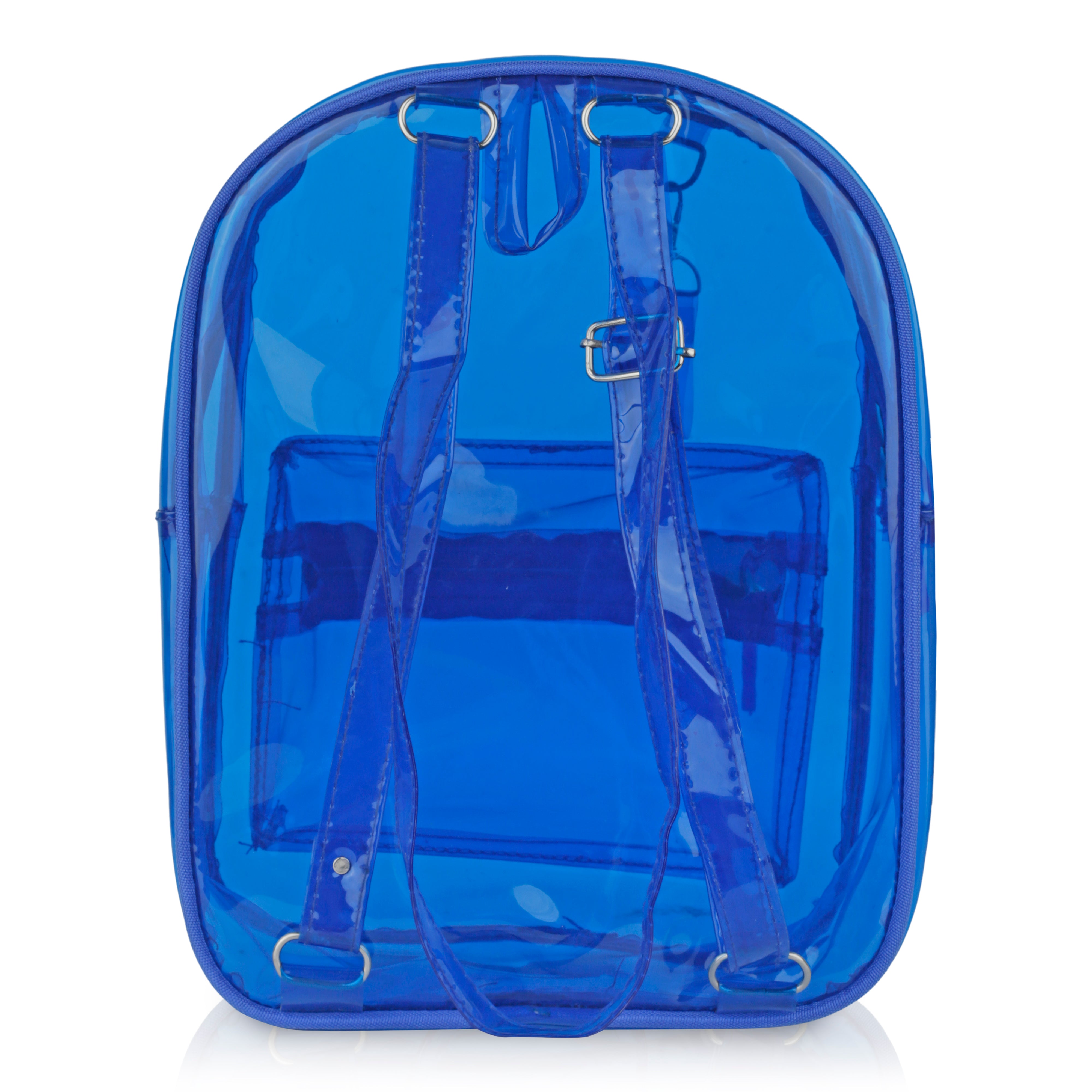 Echo Boomers Stylish Transparent Jelly Backpack | Trendy Neon  Clear Bag | 50 GSM Waterproof PVC School, College & Travel Backpack with Front Zipper Pocket