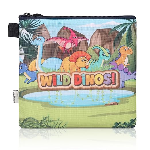 New Twin Wild Dinos Printed Combo Folder Set Jr. | A4 & Mini Water-Resistant Folders