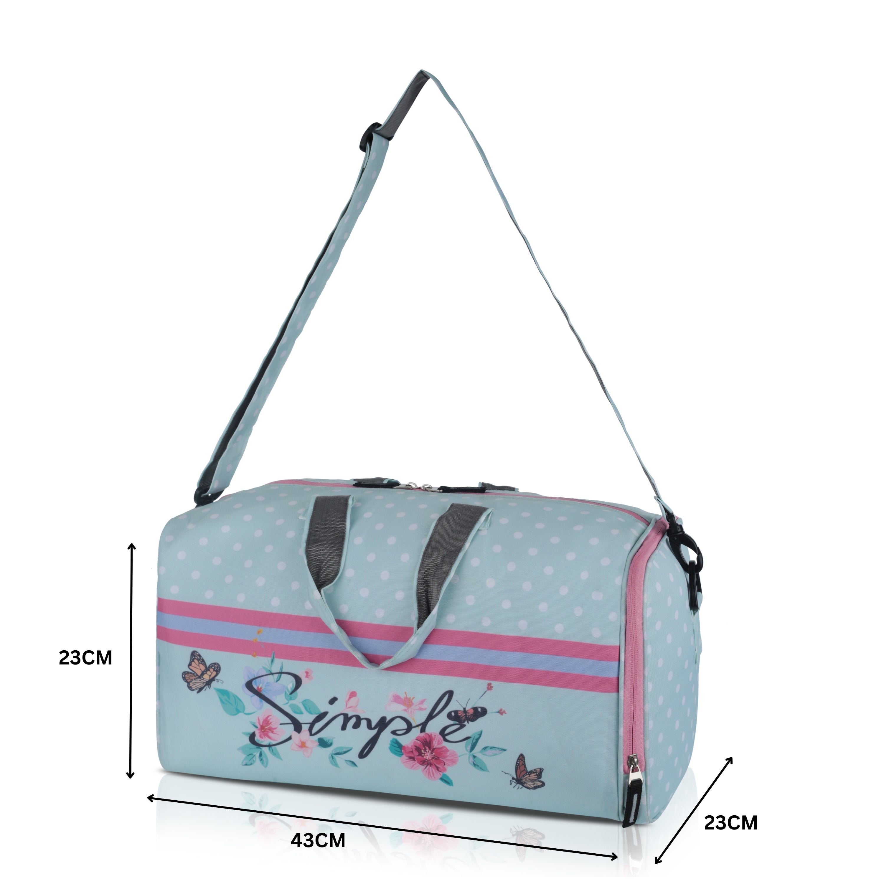 Echo Boomers Square Simple Print Duffle Bag – Stylish Travel & Gym Bag with Shoe Compartment