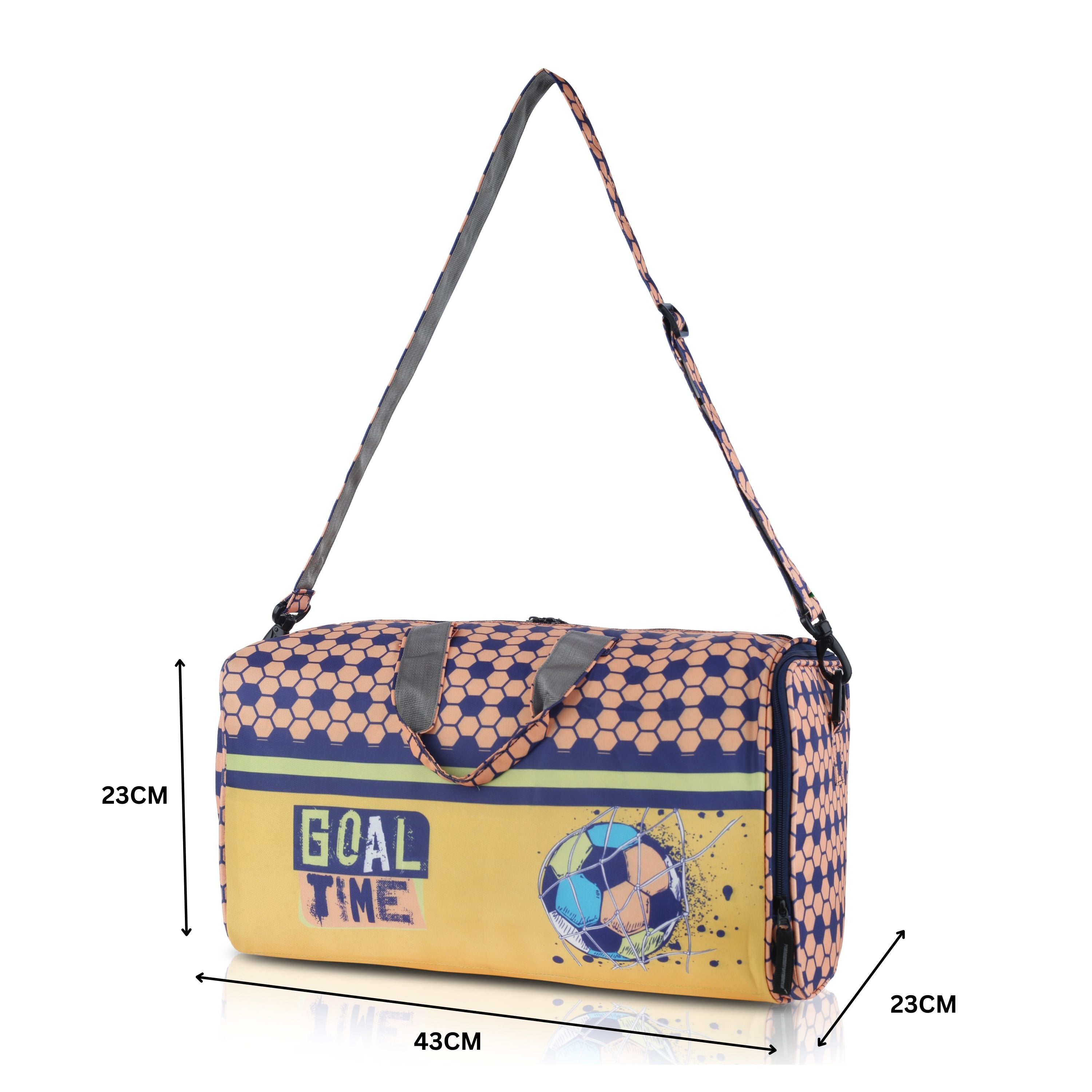 Echo Boomers Square Goal Print Duffle Bag – Stylish Travel & Gym Bag with Shoe Compartment