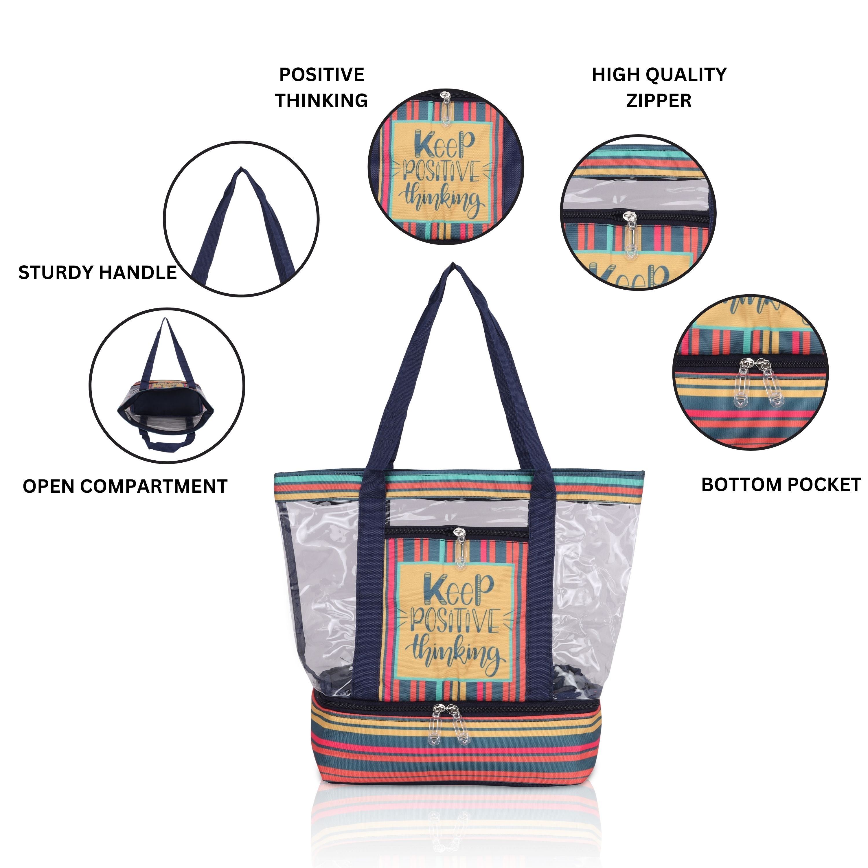 Echo Boomers Black Transparent Shoulder Bag