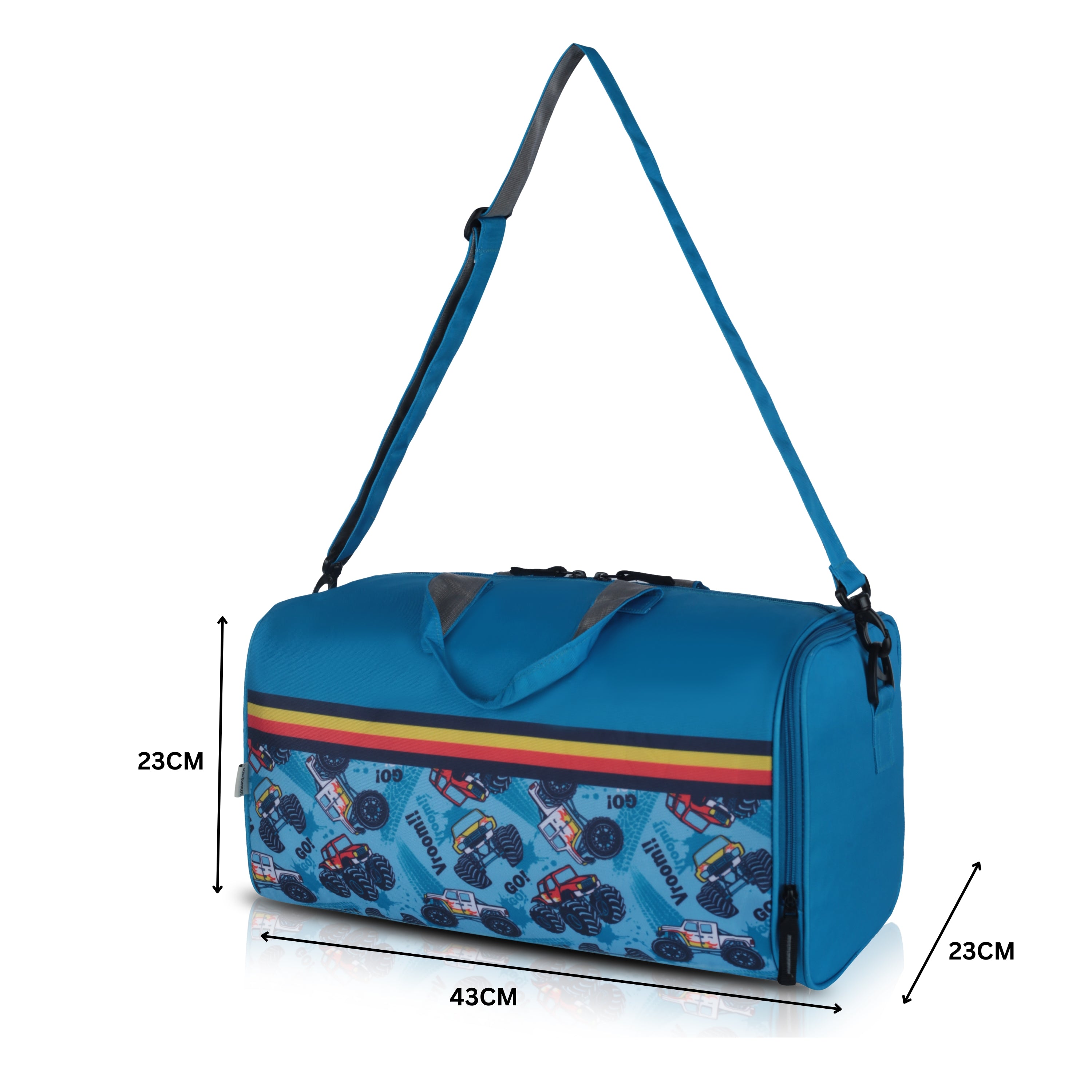 Echo Boomers Square Truck Print Duffle Bag – Stylish Travel & Gym Bag with Shoe Compartment