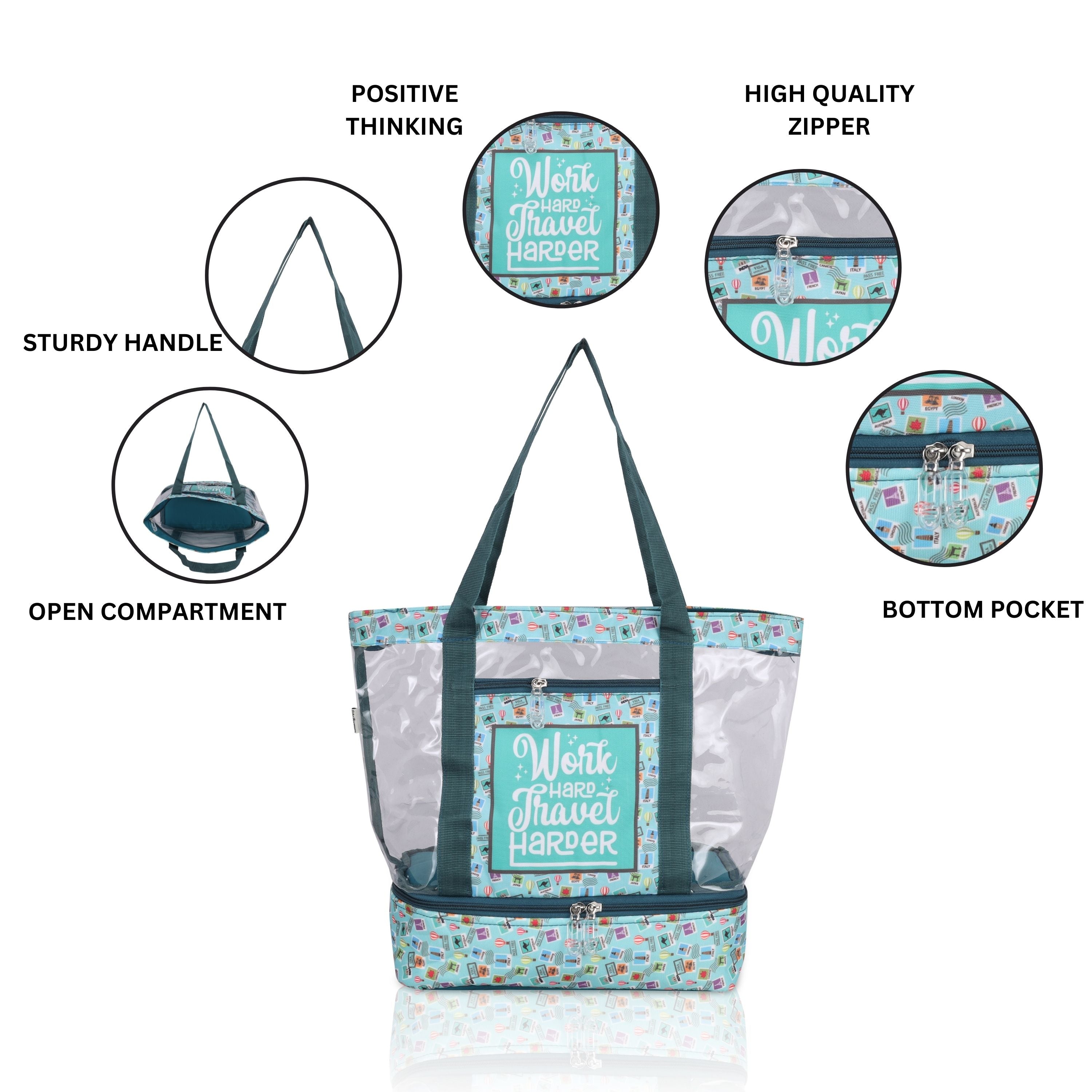 Echo Boomers Black Transparent Shoulder Bag