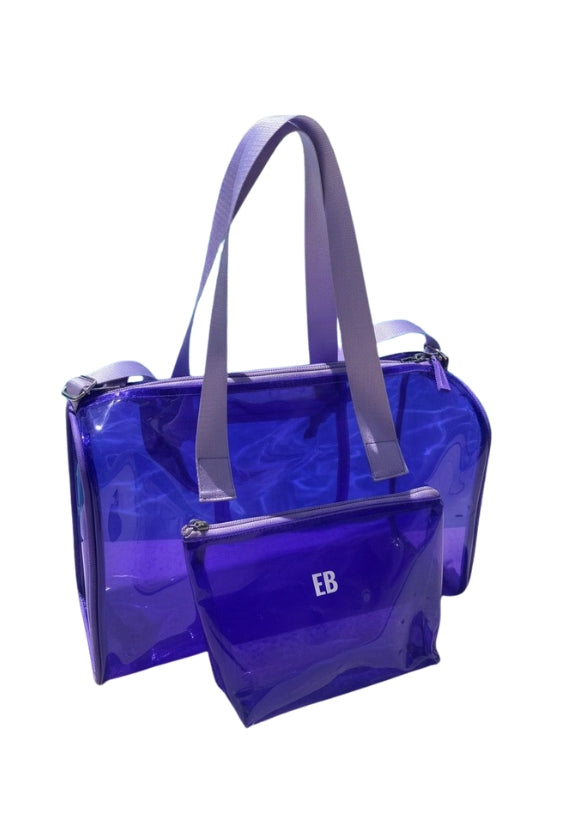 Echo Boomers Translucent PVC Premium Duffle Bag with Pouch | Premium Adjustable & Attractive Strap | Stylish & Travel-Friendly