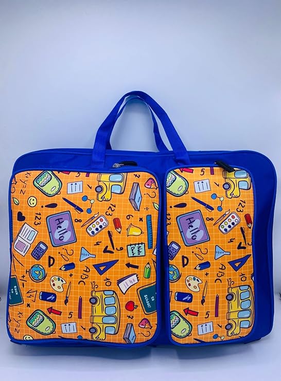 Echo Boomers Printed A3 Art Board Drawing & Activity Backpack Bag with Multiple Pockets