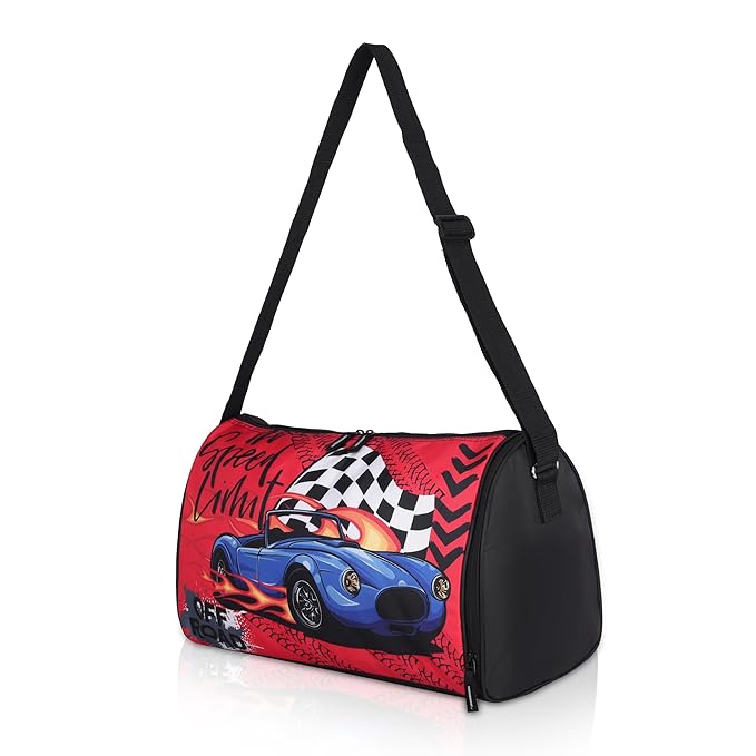 Echo Boomers Racing Car Red Duffel Bag - Speed into Adventure with Off-Road Excitement