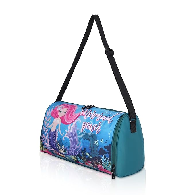 Echo Boomers Mermaid Pink & Sky Blue Duffel Bag - Dive into Adventure with Girlish Charm