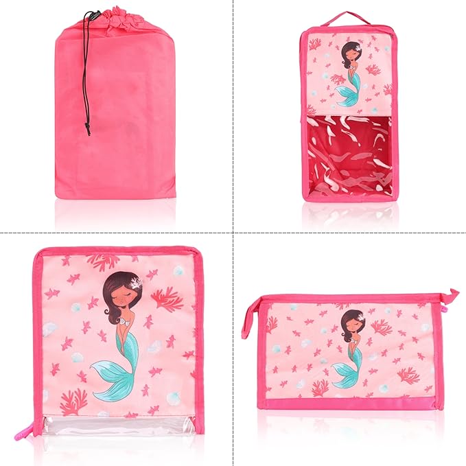 Echo Boomers Mermaid 4-Piece Organizer Set - Pink, Packing Cubes with Unique Print