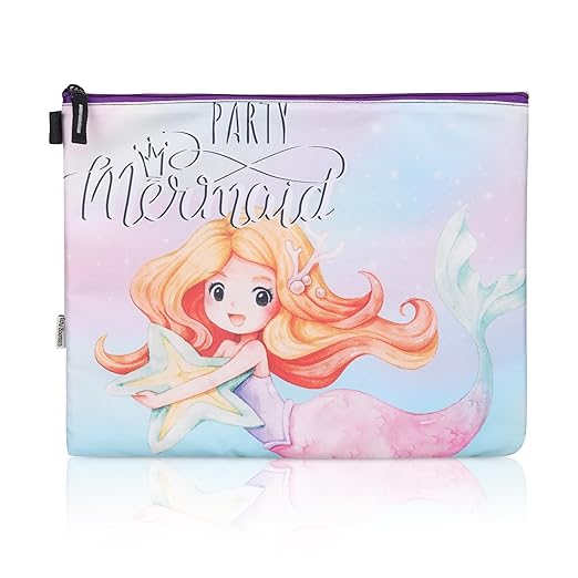 New Twin Mermaid Printed Combo Folder Set Jr. | A4 & Mini Water-Resistant Folders