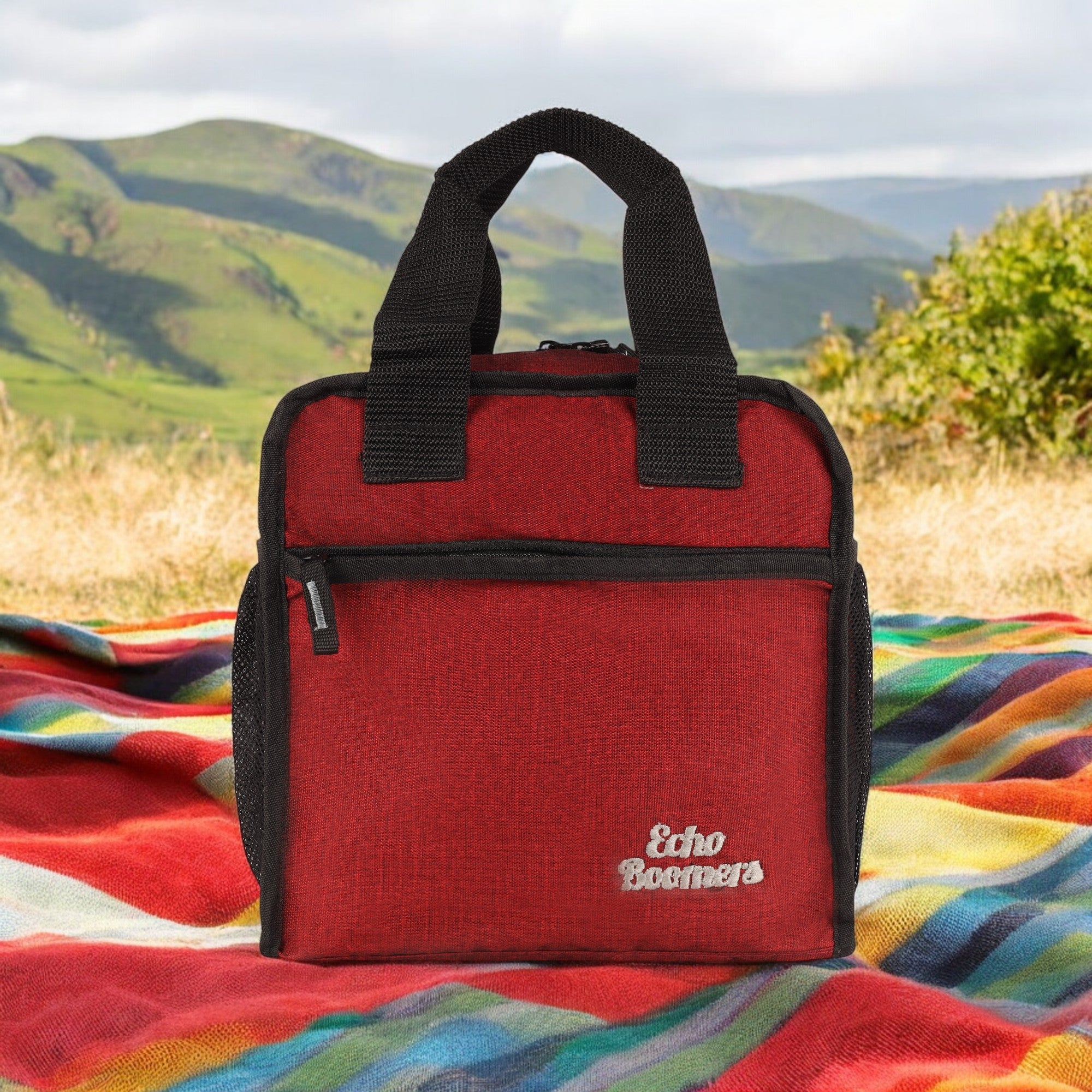 Echo Boomers Premium Lunch Bag – Stylish, Lightweight, Attractive, & Durable Meal Companion and versatile bag(Maroon).
