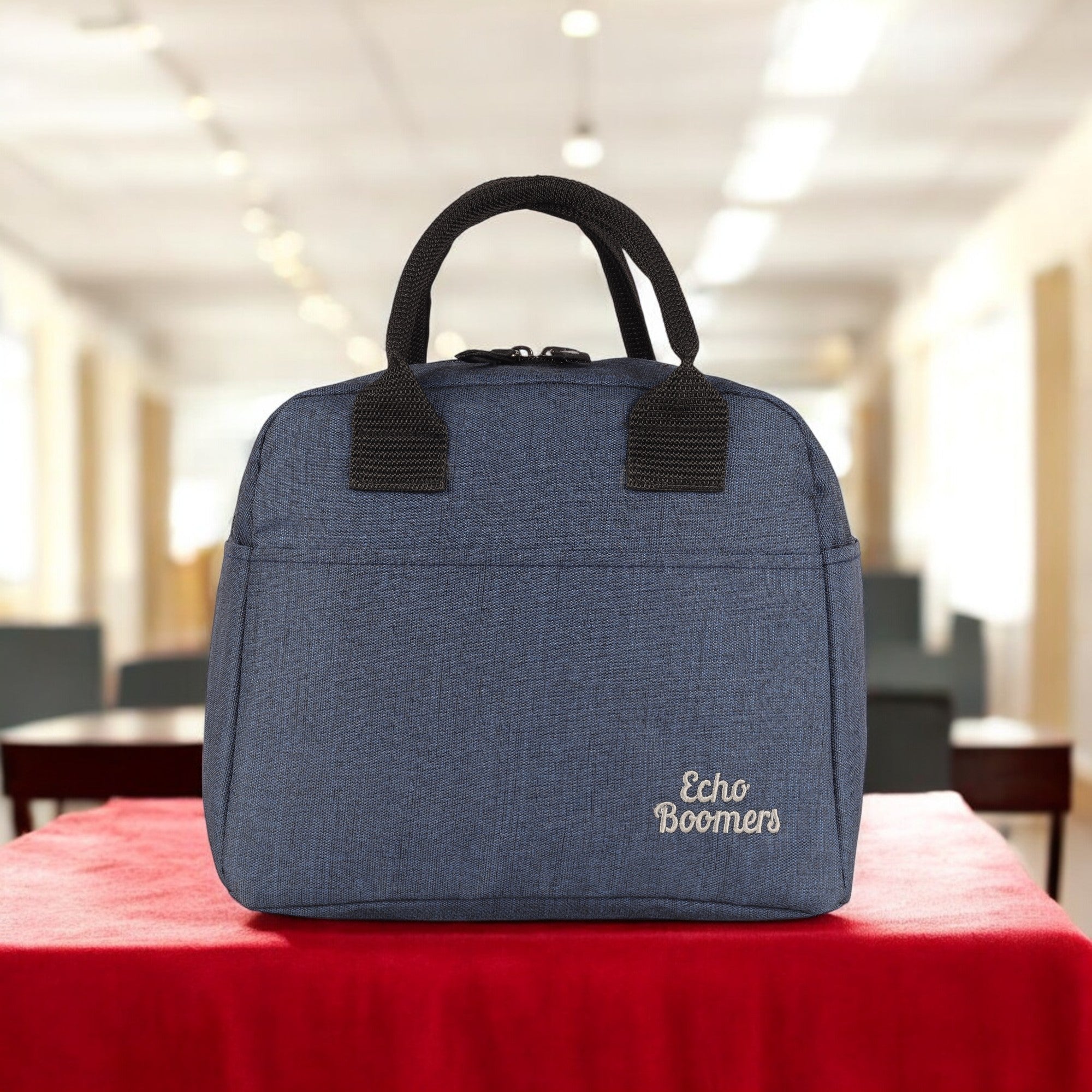 Echo Boomers Premium Lunch Bag – Stylish, Lightweight, Attractive, & Durable Meal Companion and versatile bag(Navy).