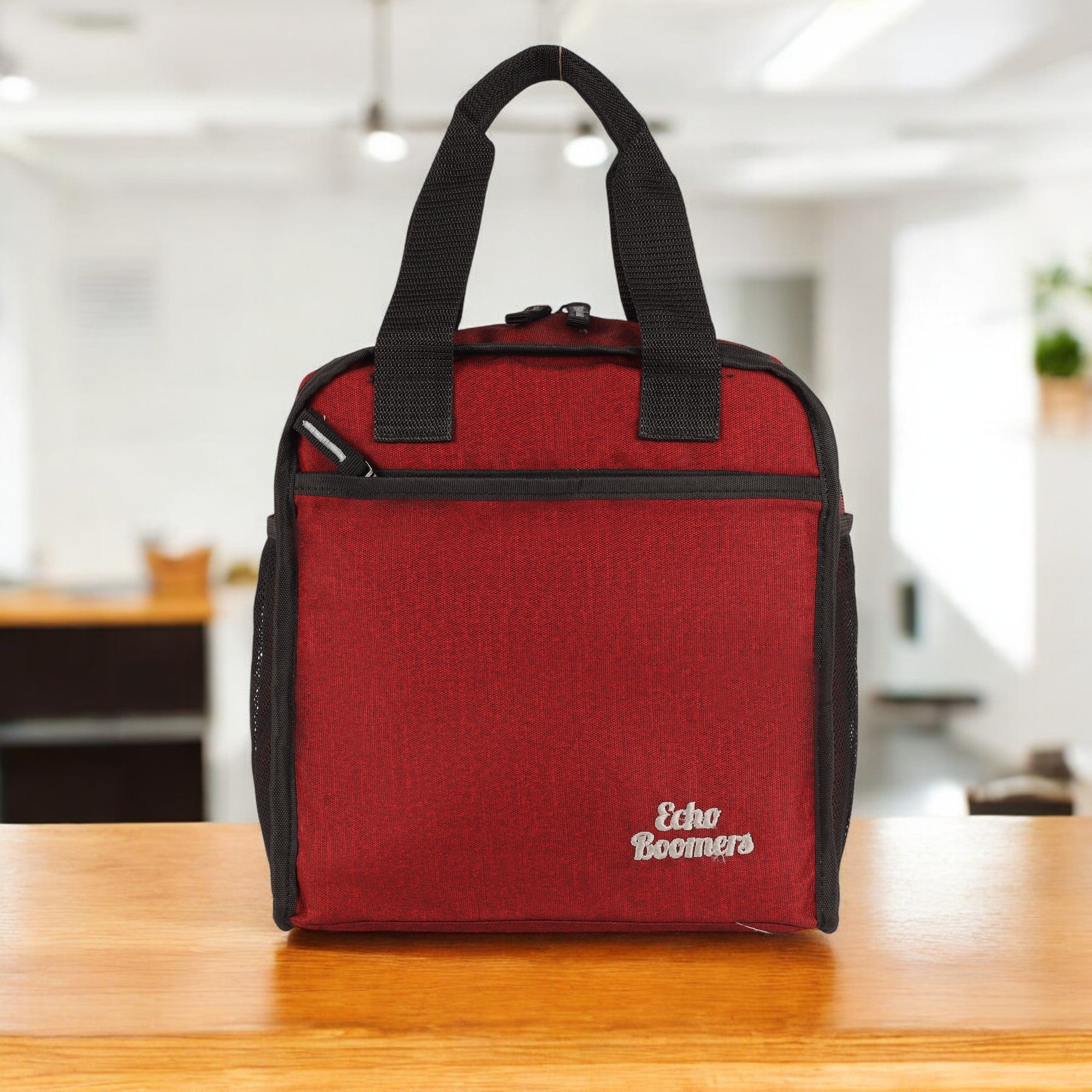 Echo Boomers Premium Lunch Bag – Stylish, Lightweight, Attractive, & Durable Meal Companion and versatile bag(Maroon).