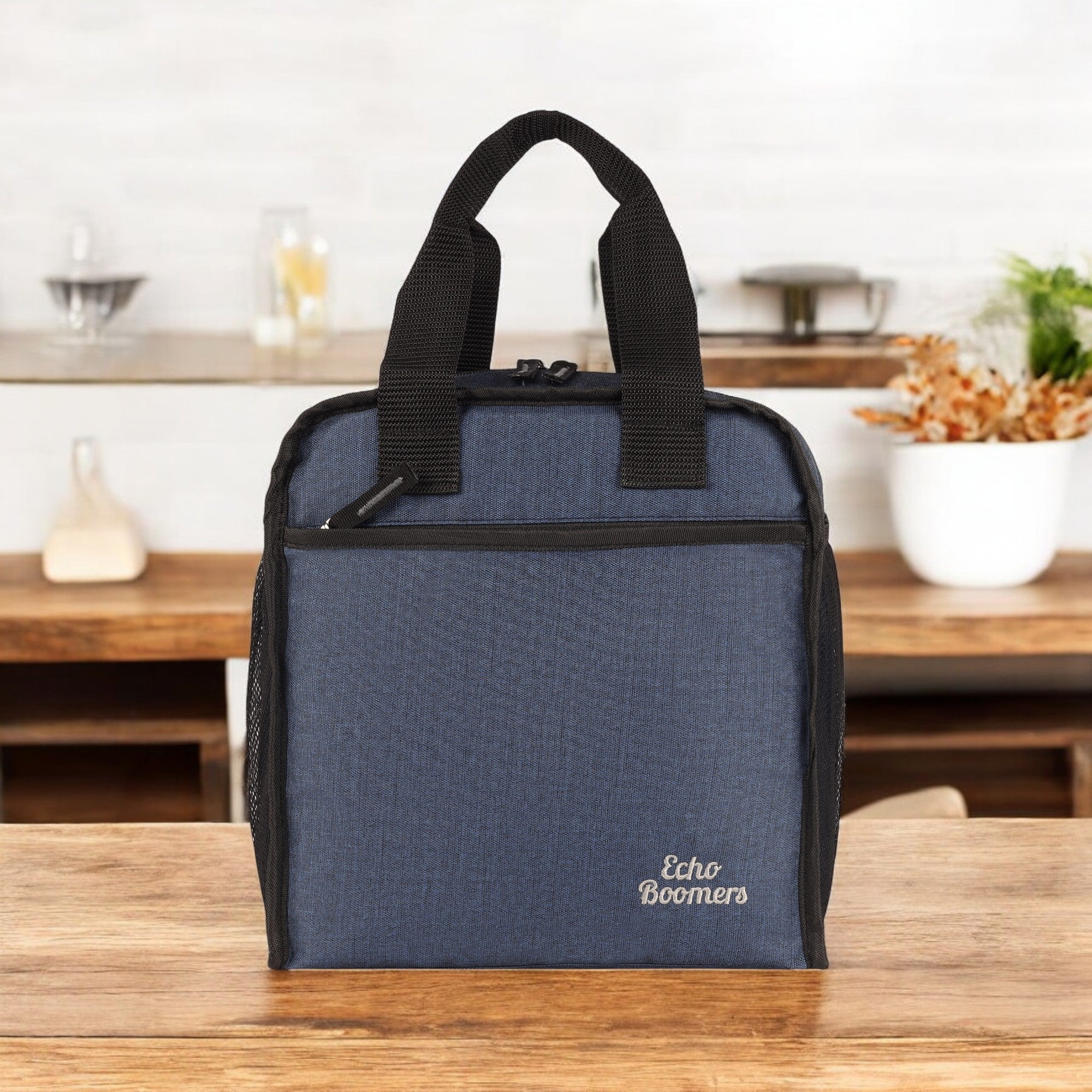 Echo Boomers Premium Lunch Bag – Stylish, Lightweight, Attractive, & Durable Meal Companion and versatile bag(Navy).
