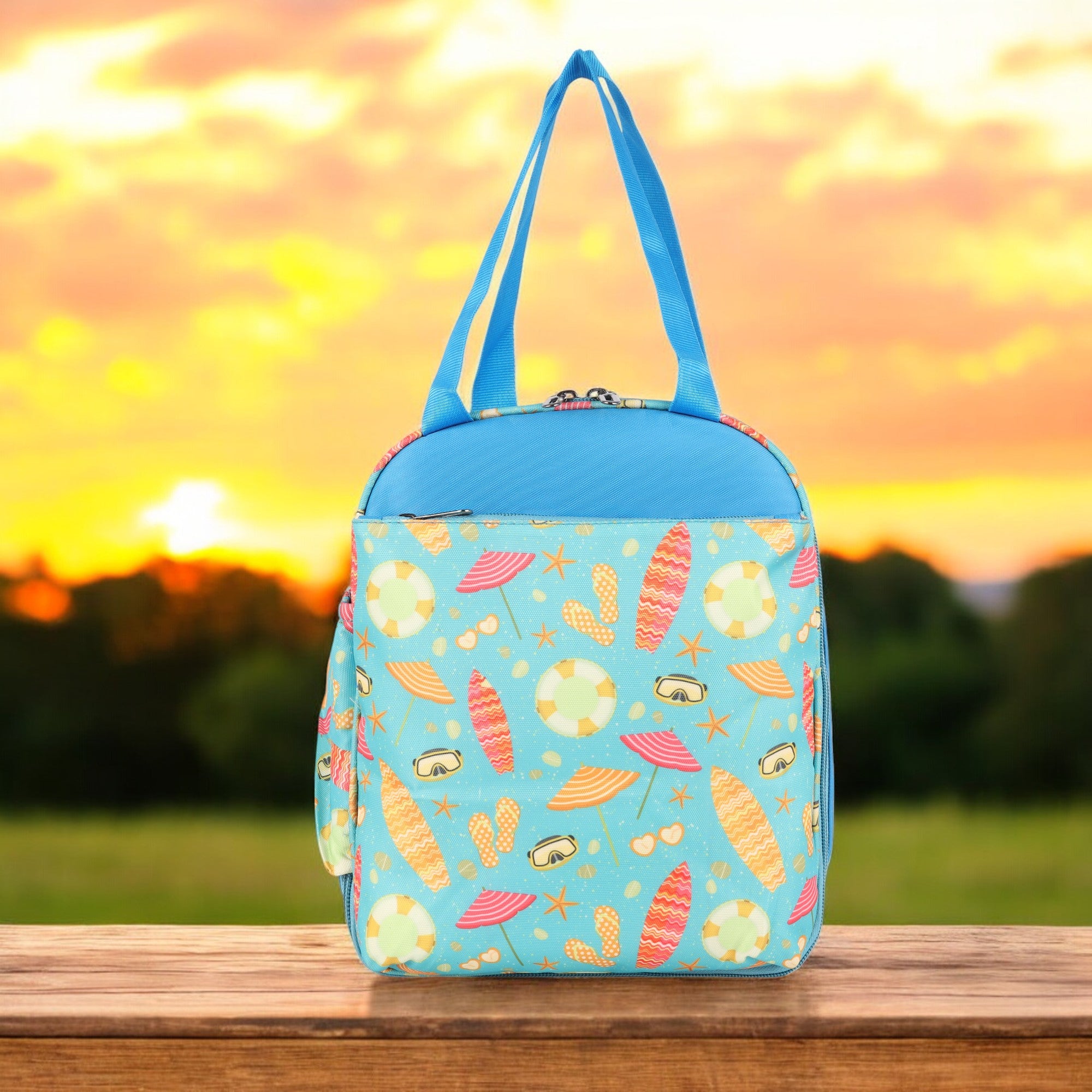 Echo Boomers Premium Beach Pint Lunch Bag – Stylish, Lightweight, Attractive, & Durable Meal Companion and versatile bag(Sky Blue).