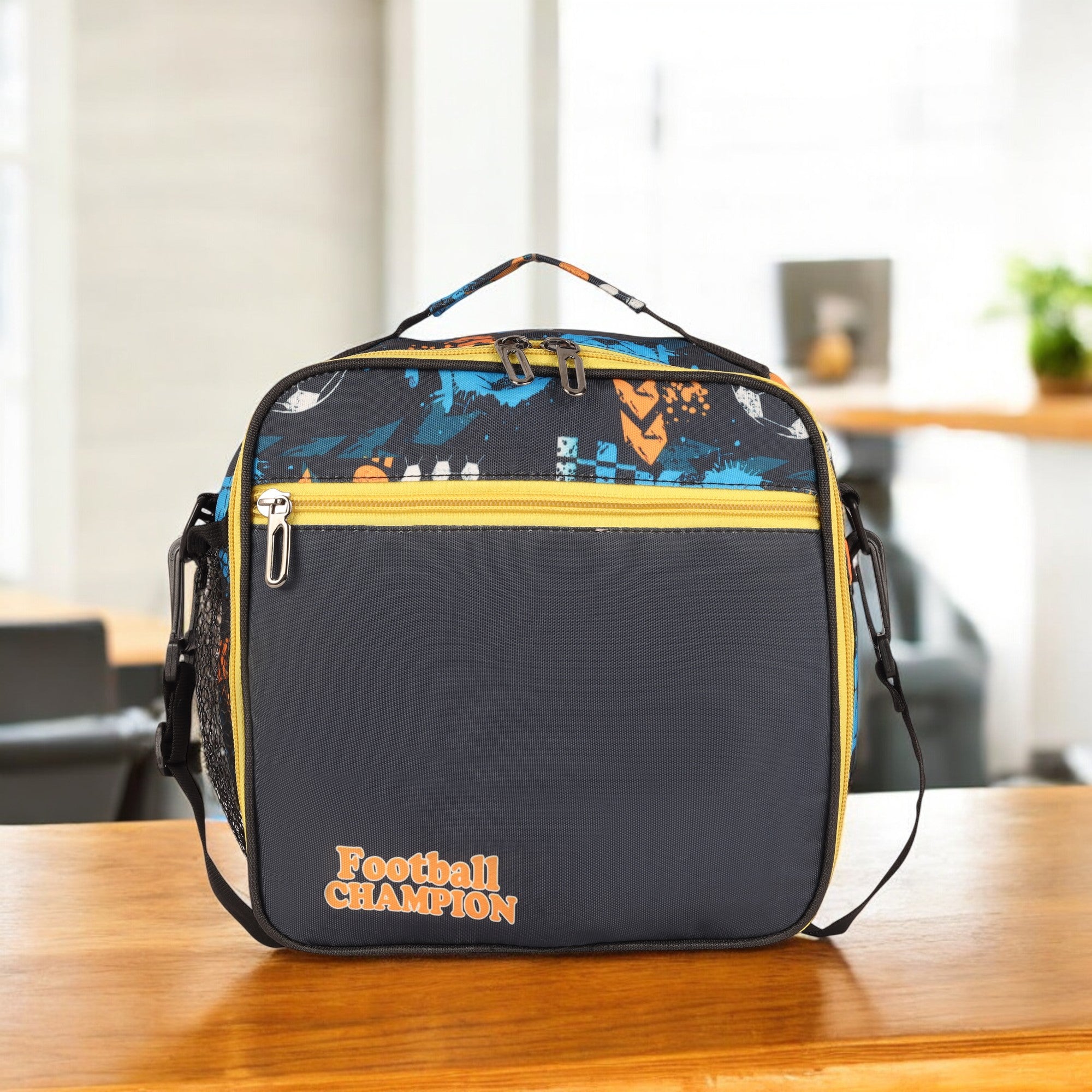 Echo Boomers Premium Football Pint Lunch Bag – Stylish, Lightweight, Attractive, & Durable Meal Companion and versatile bag(Black).
