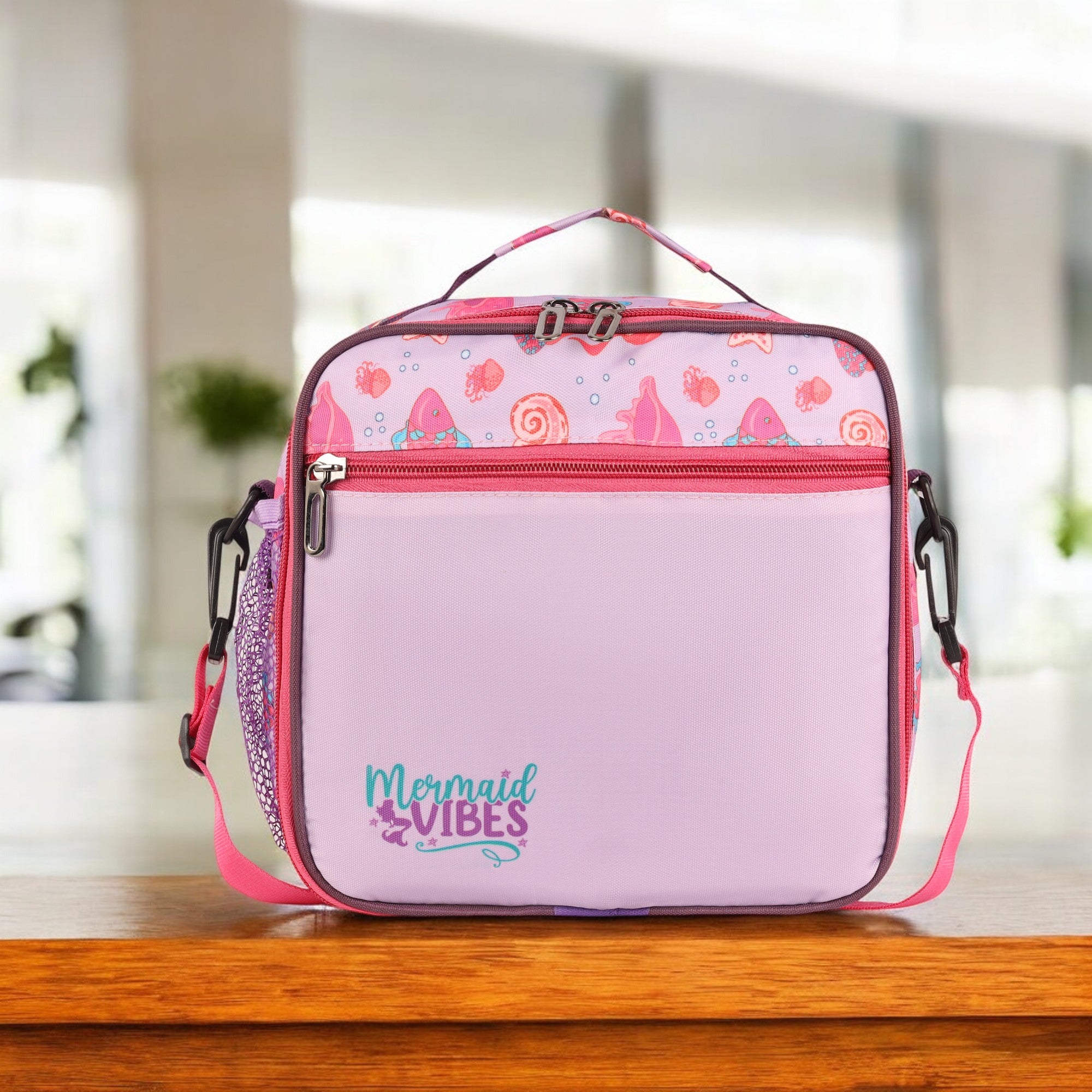 Echo Boomers Premium Mermaid Pint Lunch Bag – Stylish, Lightweight, Attractive, & Durable Meal Companion and versatile bag(Pink).