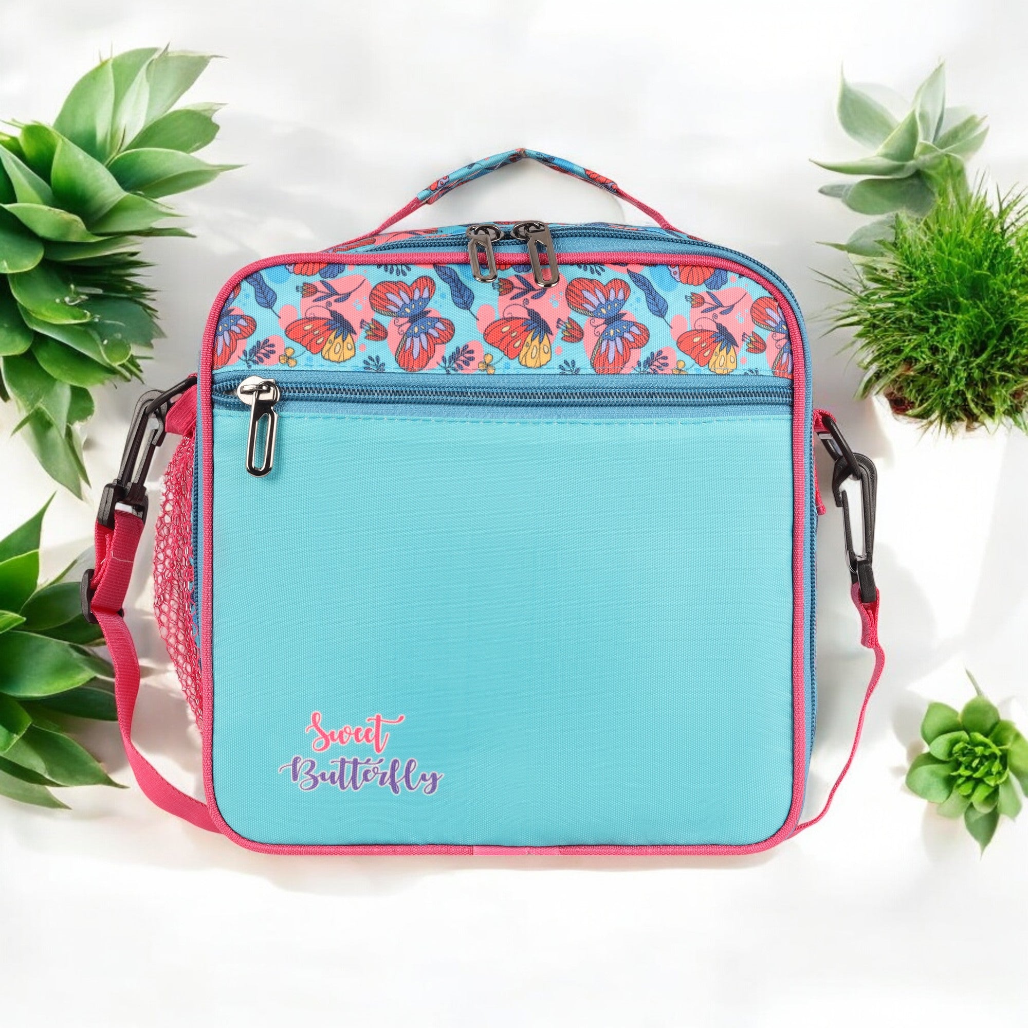 Echo Boomers Premium Butterfly Pint Lunch Bag – Stylish, Lightweight, Attractive, & Durable Meal Companion and versatile bag(Sea Green).