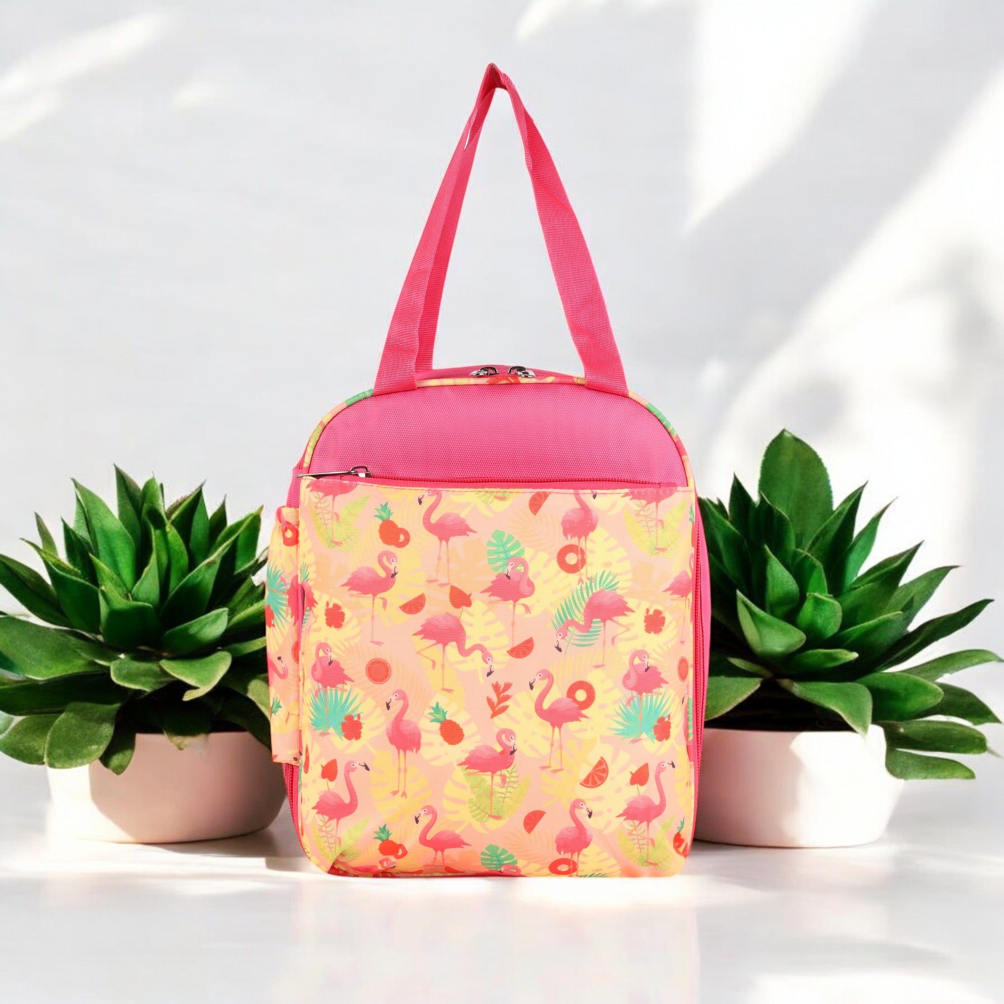 Echo Boomers Premium Herons Pint Lunch Bag – Stylish, Lightweight, Attractive, & Durable Meal Companion and versatile bag(Pink).