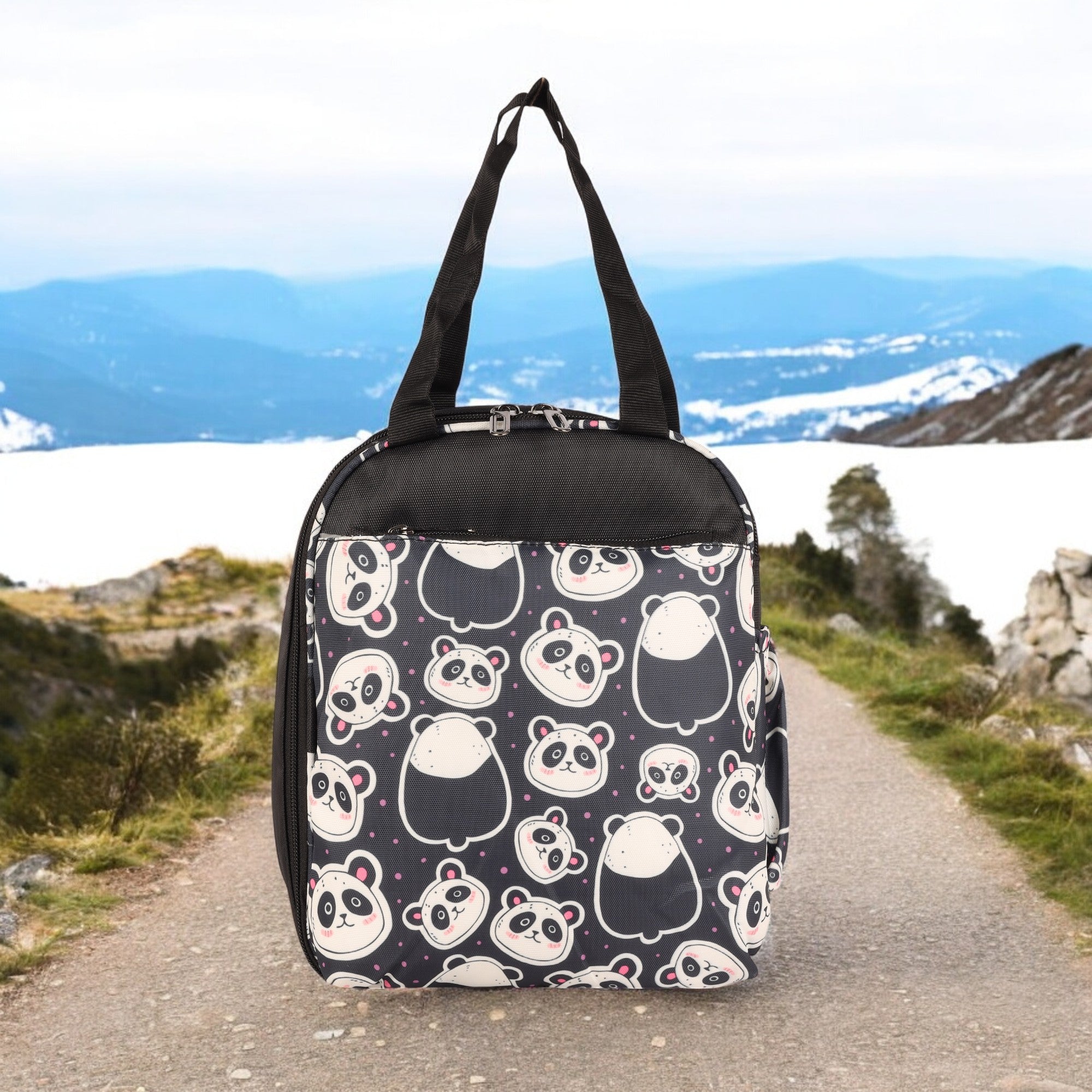 Echo Boomers Premium Panda Pint Lunch Bag – Stylish, Lightweight, Attractive, & Durable Meal Companion and versatile bag(Black).