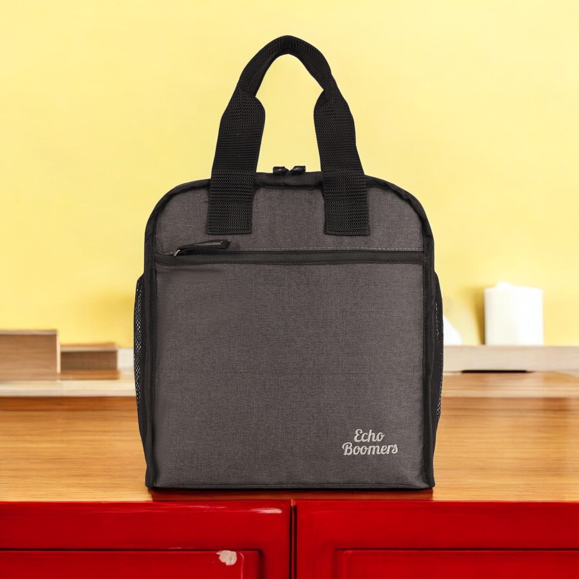 Echo Boomers Premium Lunch Bag – Stylish, Lightweight, Attractive, & Durable Meal Companion and versatile bag(Black).