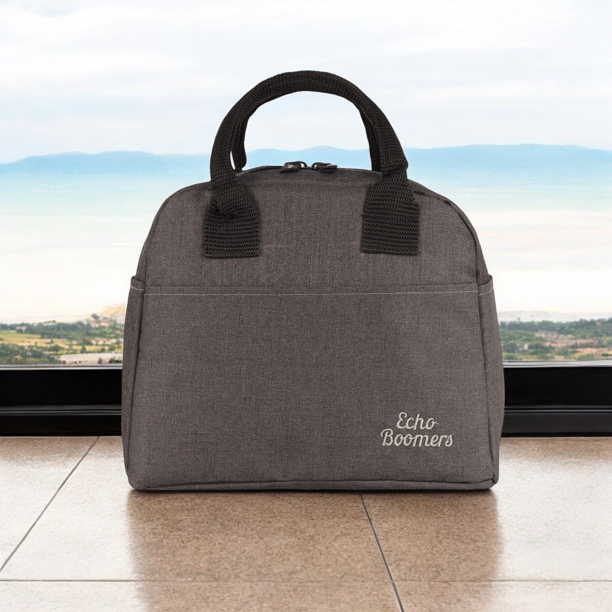 Echo Boomers Premium Lunch Bag – Stylish, Lightweight, Attractive, & Durable Meal Companion and versatile bag(Black).