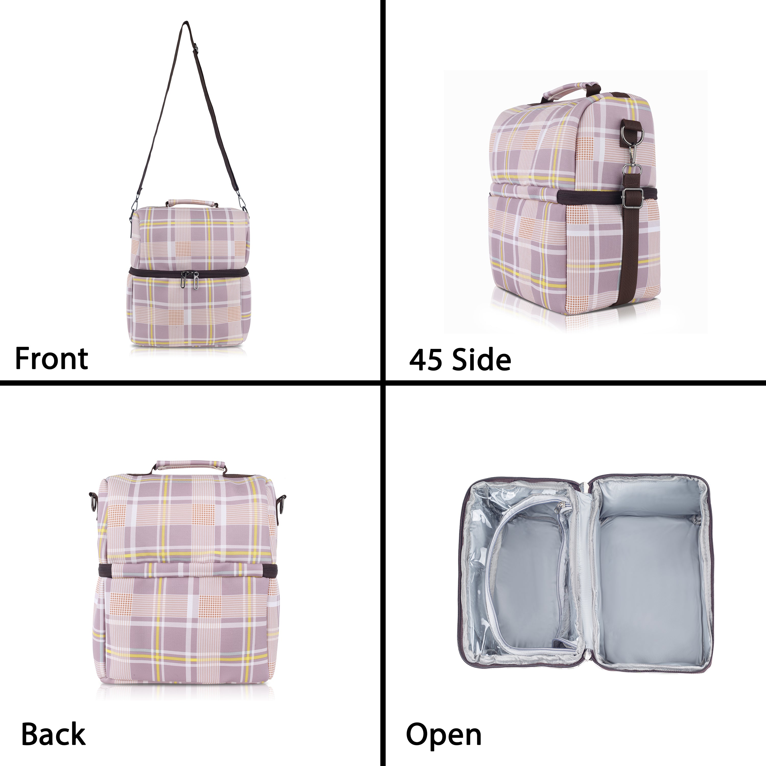 Echo Boomers 10L Insulated Lunch Bag for Men & Women | Premium Tiffin Bag – Stylish & Durable Meal Companion (Pink)