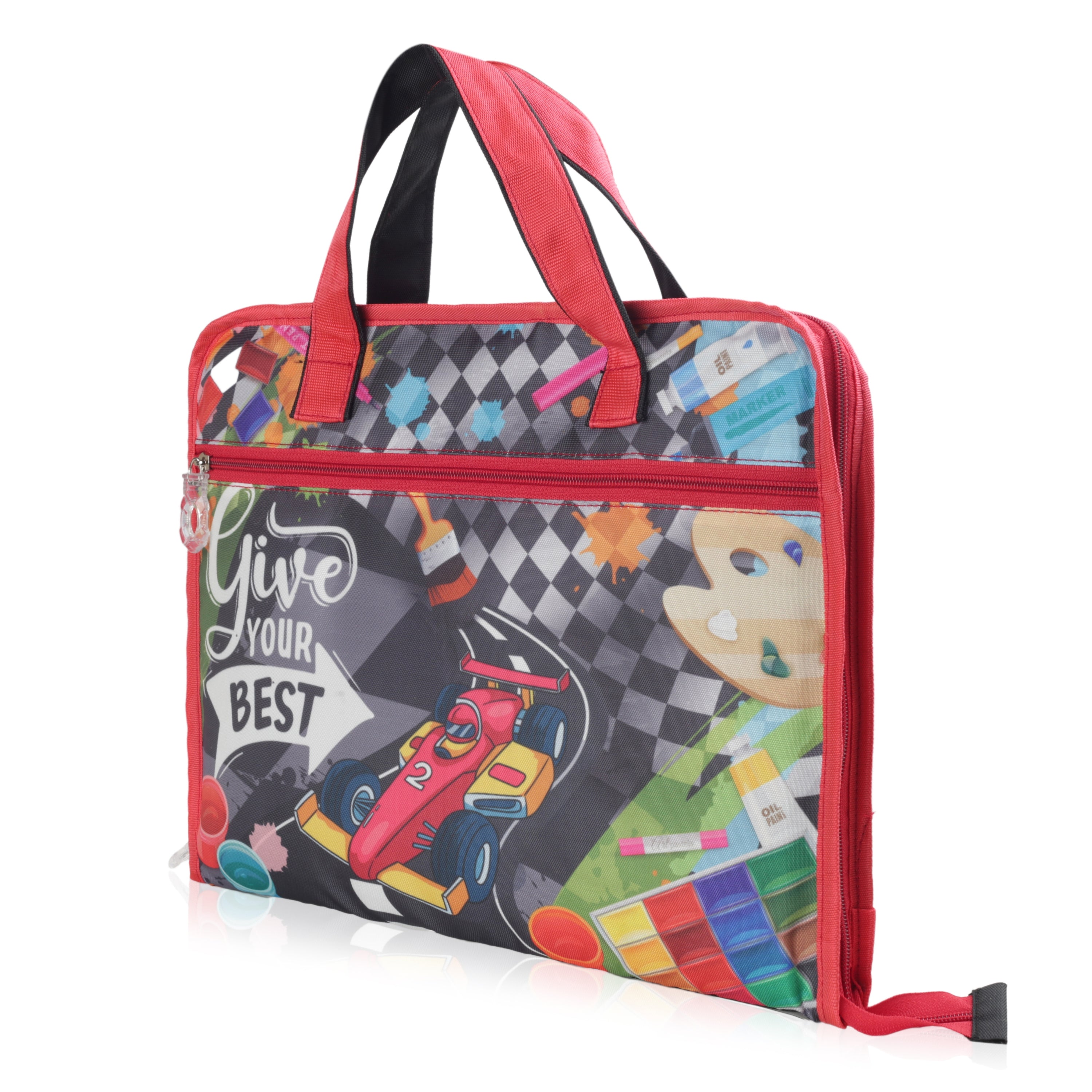 Echo Boomers A4 Kids Drawing Bag | Art & Stationery Organizer with Zipper Pocket