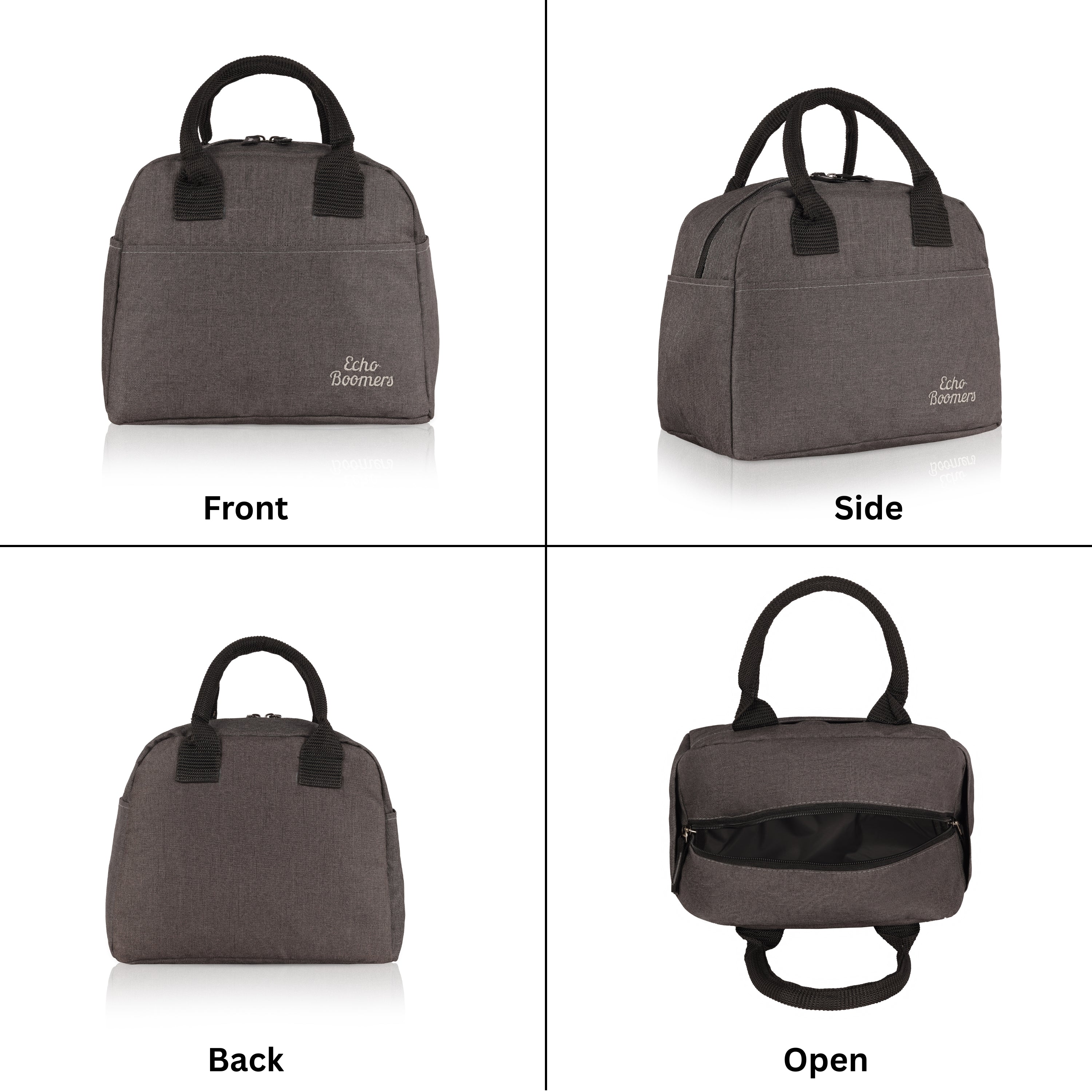 Echo Boomers Premium Lunch Bag – Stylish, Lightweight, Attractive, & Durable Meal Companion and versatile bag(Black).